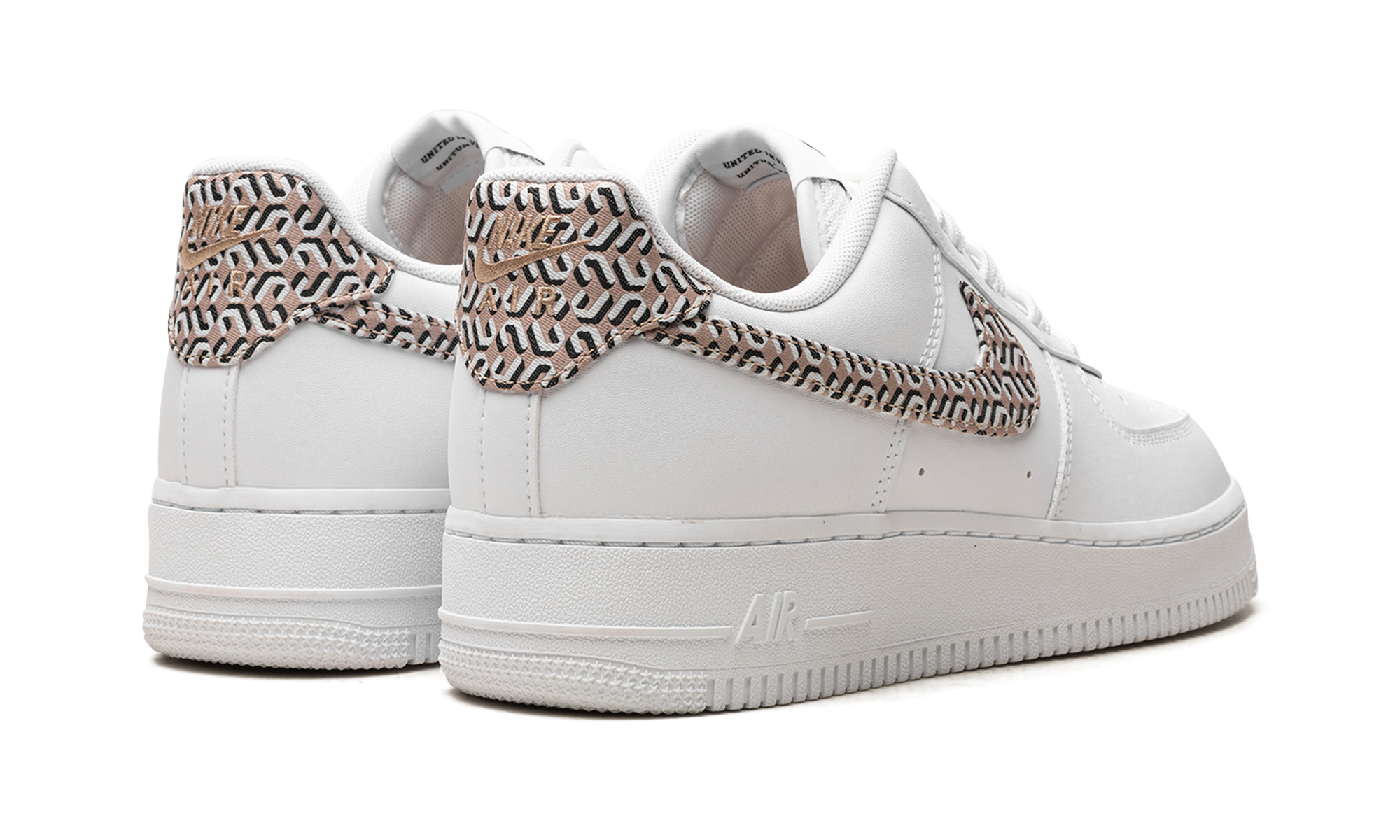 nike air force 1 low lx united in victory white women s+DZ2709-100+diagnol right behind view