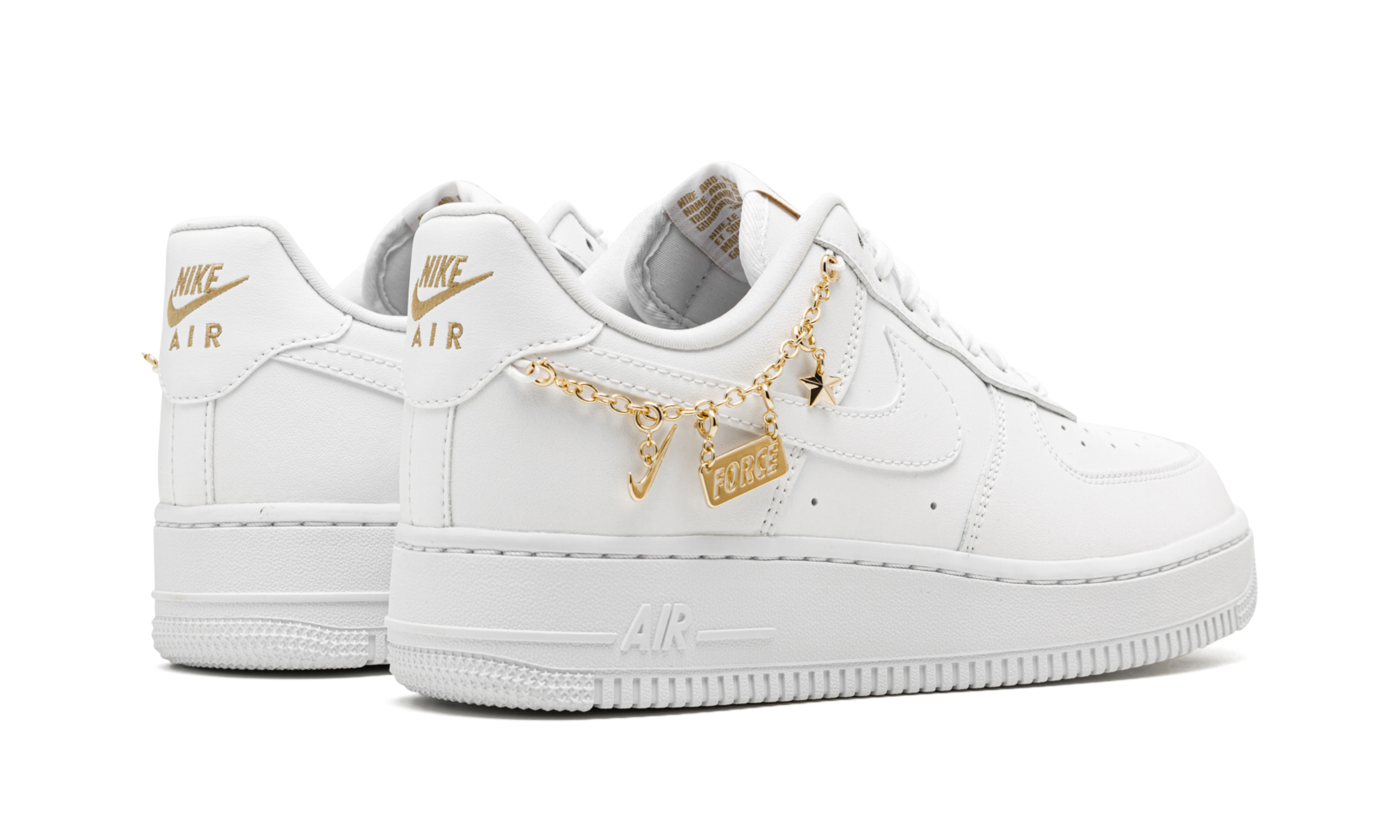 nike air force 1 low lx white pendant women s+DD1525-100+diagnol right behind view