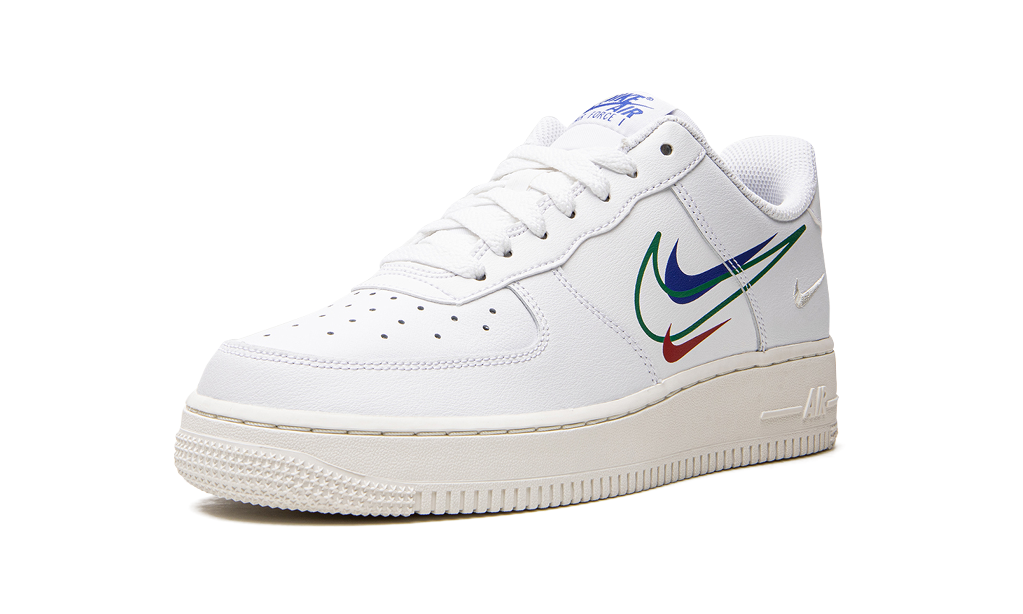 nike air force 1 low multi swoosh+DM9096-101+left diagnol single view