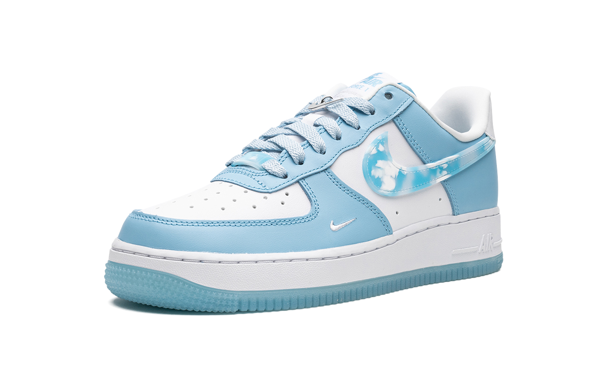 nike air force 1 low nail art white blue women s+DX2937-100+left diagnol single view