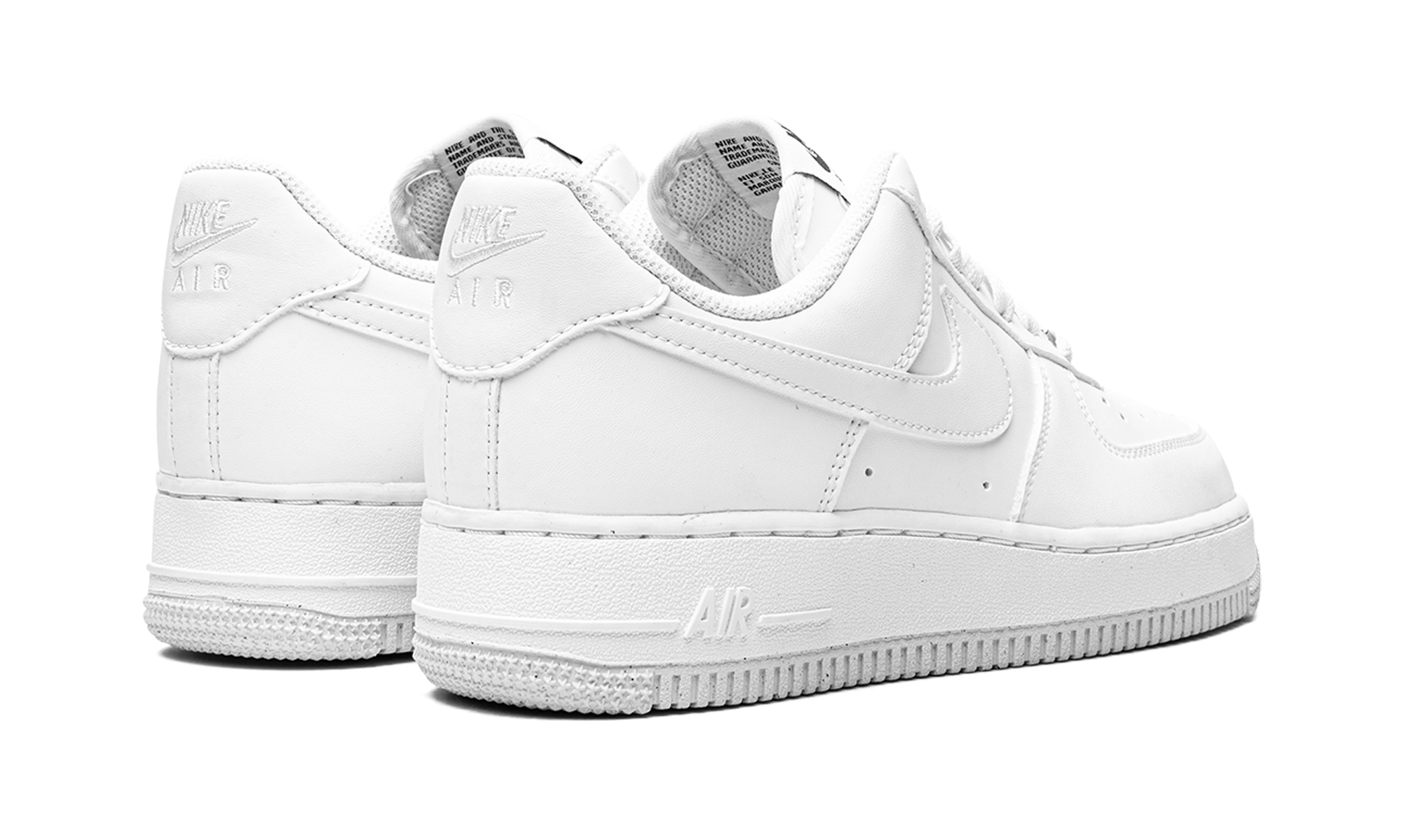 nike air force 1 low next nature white metallic grey women s+DC9486-101+diagnol right behind view