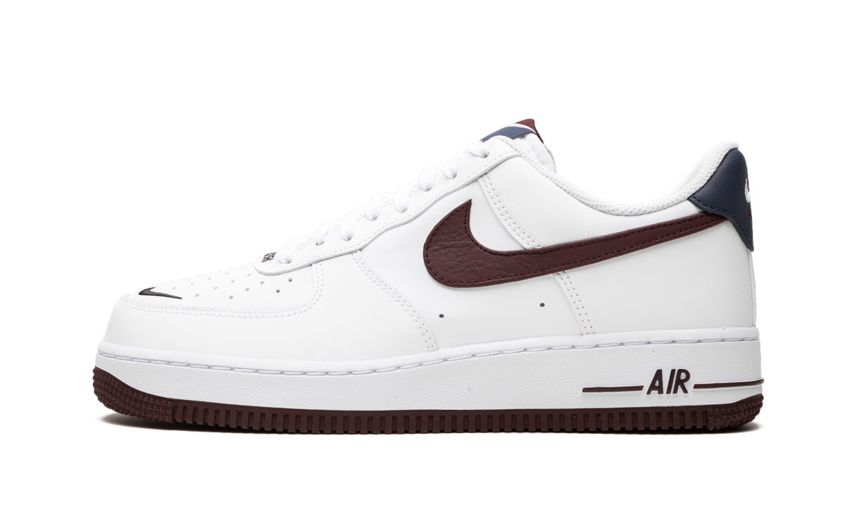 nike air force 1 low obsidian white university red+CJ8731-100+diagnol right view 1