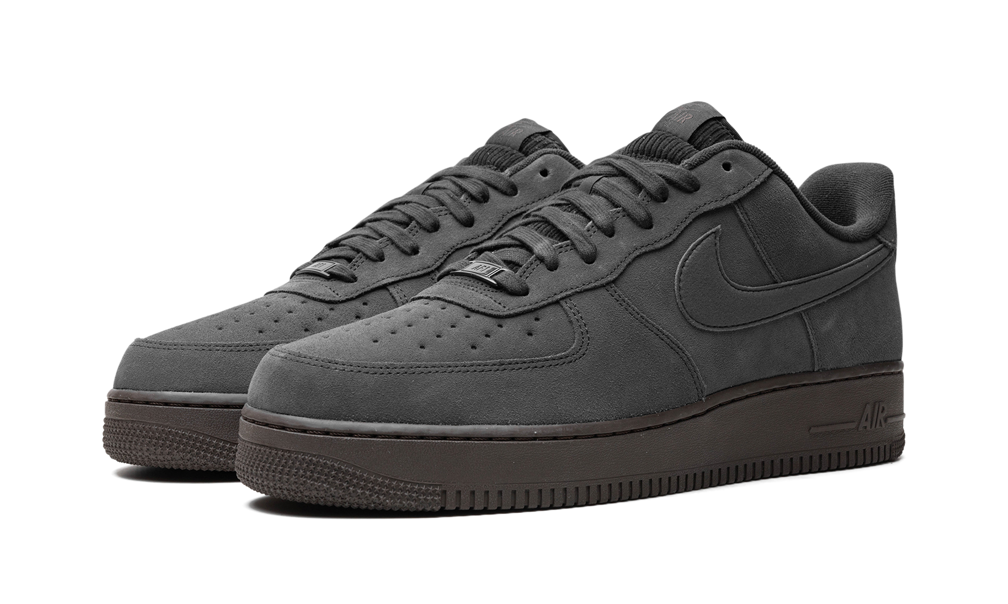 nike air force 1 low off noir dark chocolate+DO6730-001+diagnol left view