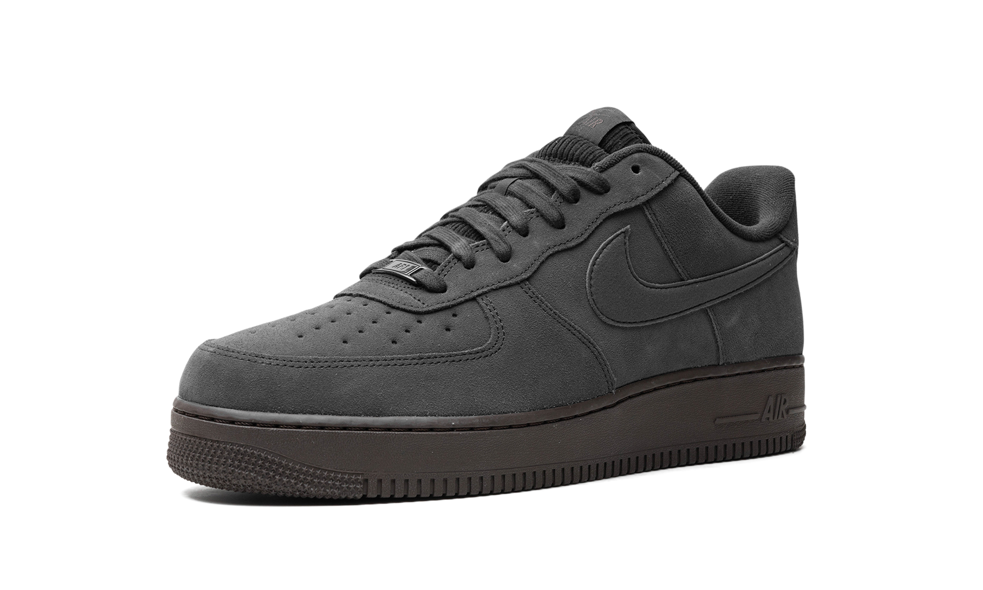 nike air force 1 low off noir dark chocolate+DO6730-001+left diagnol single view