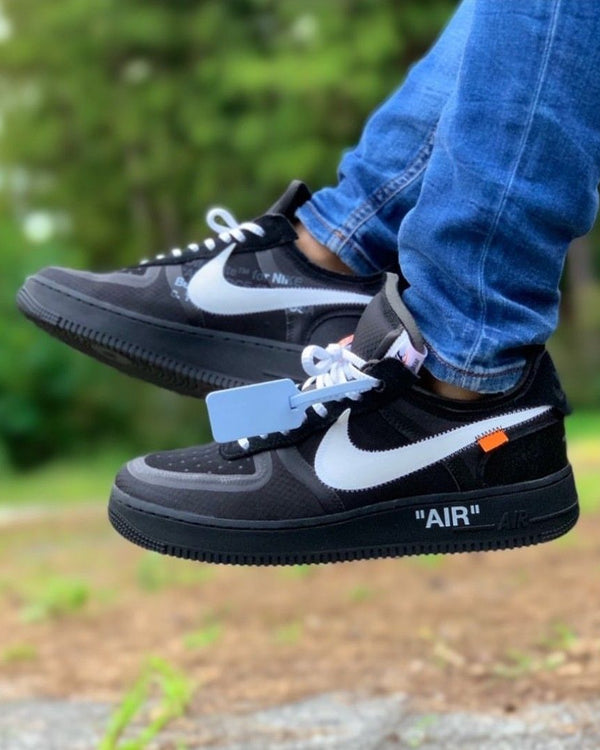 Nike Air Force 1 Low Off-White Black White, Lifestyle View 2, SKU AO4606-001