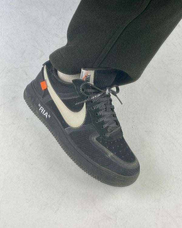 Nike Air Force 1 Low Off-White Black White, Lifestyle View 3, SKU AO4606-001