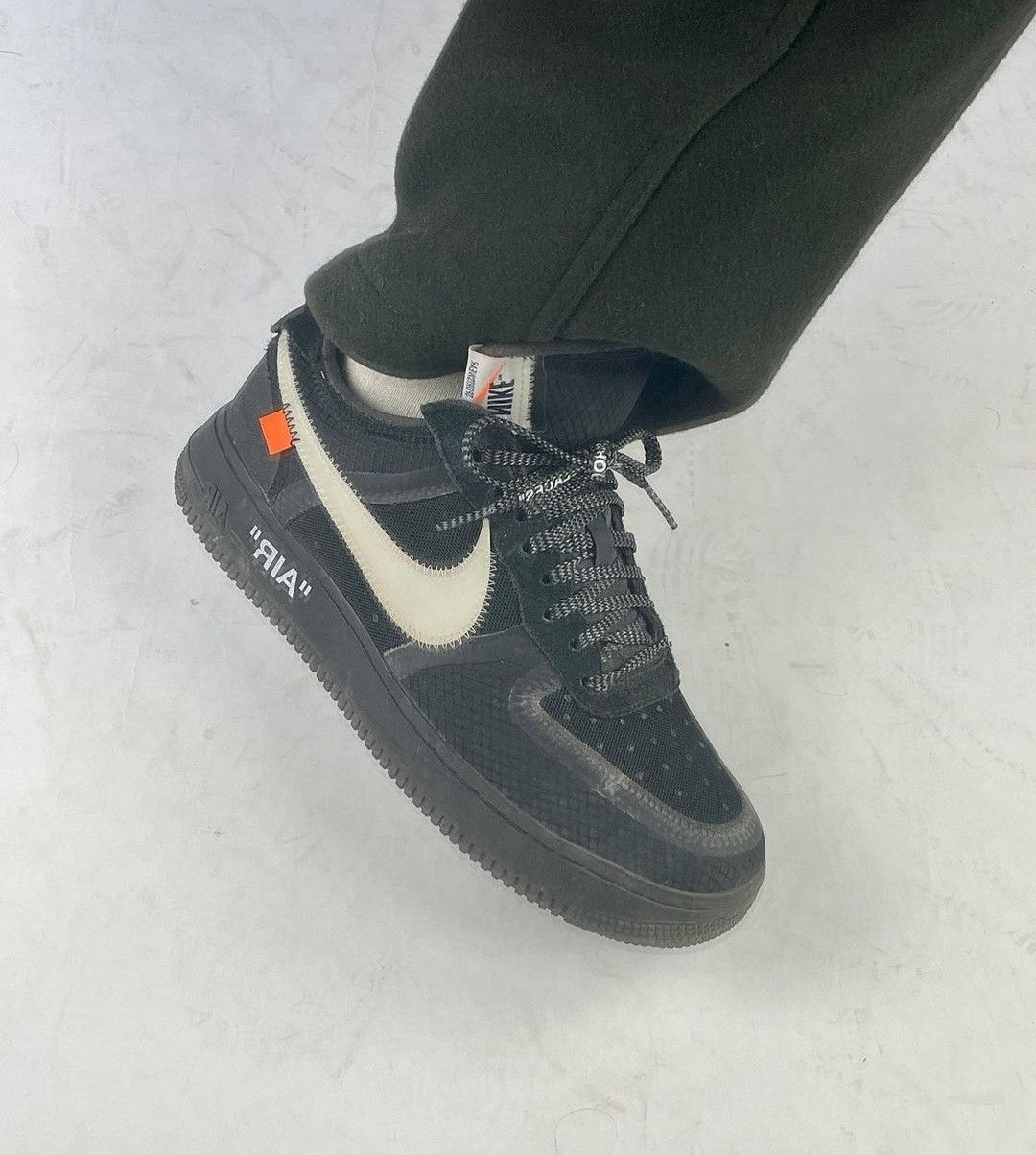 Nike Air Force 1 Low Off-White Black White, Lifestyle View 3, SKU AO4606-001
