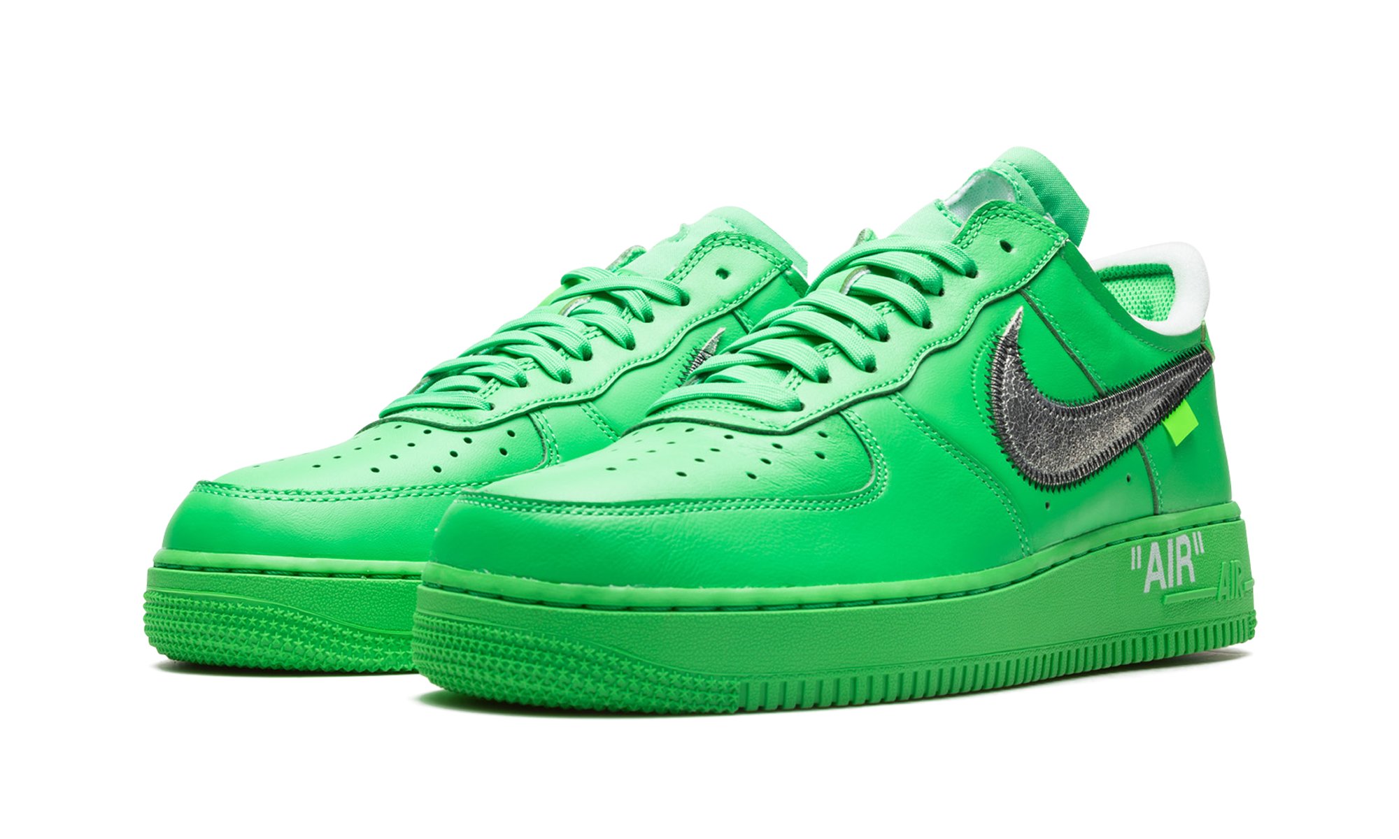 nike air force 1 low off white brooklyn+DX1419-300+diagnol left view