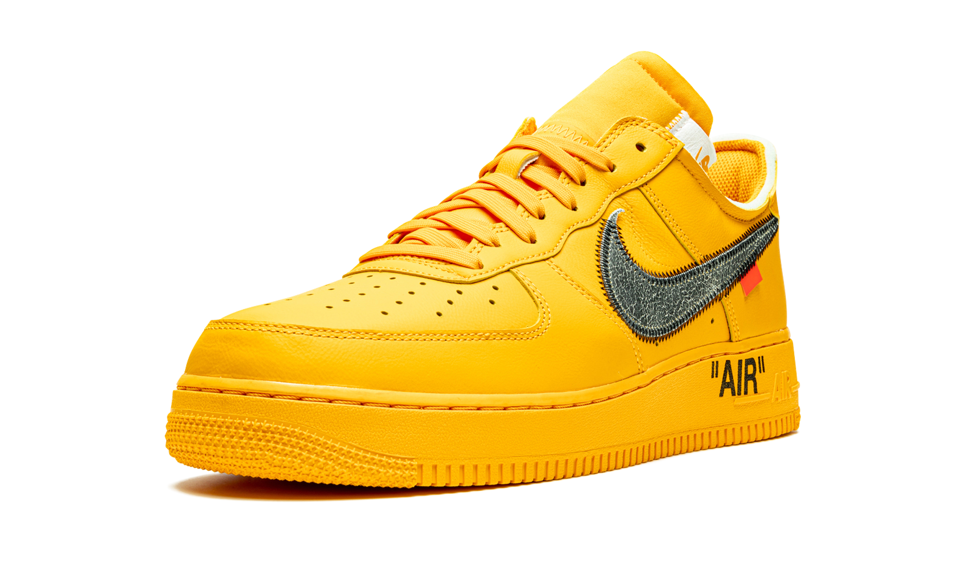 nike air force 1 low off white ica university gold+DD1876-700+left diagnol single view
