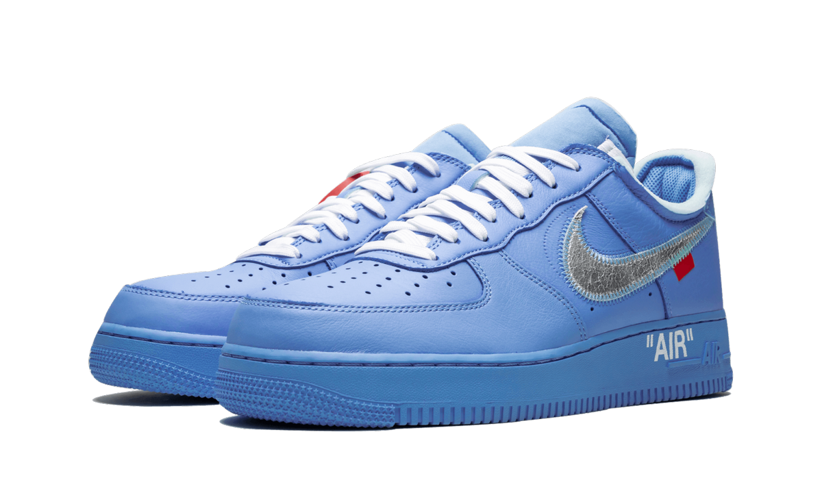 nike air force 1 low off white mca university blue+CI1173-400+diagnol left view
