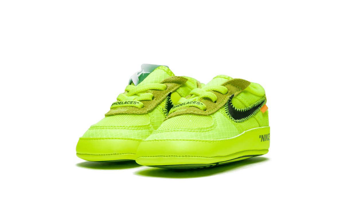nike air force 1 low off white volt i+BV0854-700+diagnol left view
