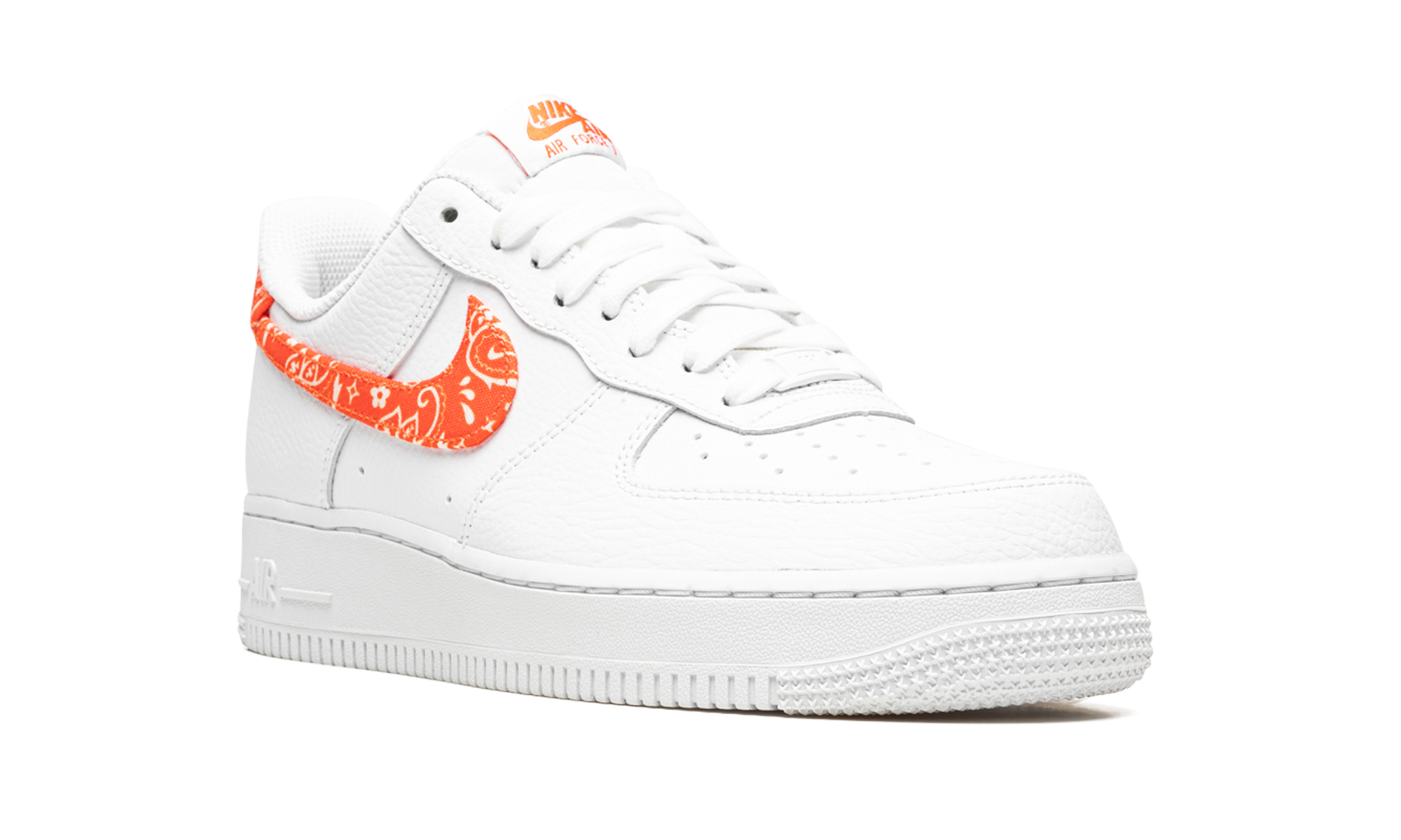 nike air force 1 low orange paisley women s+DJ9942-102+diagnol right view