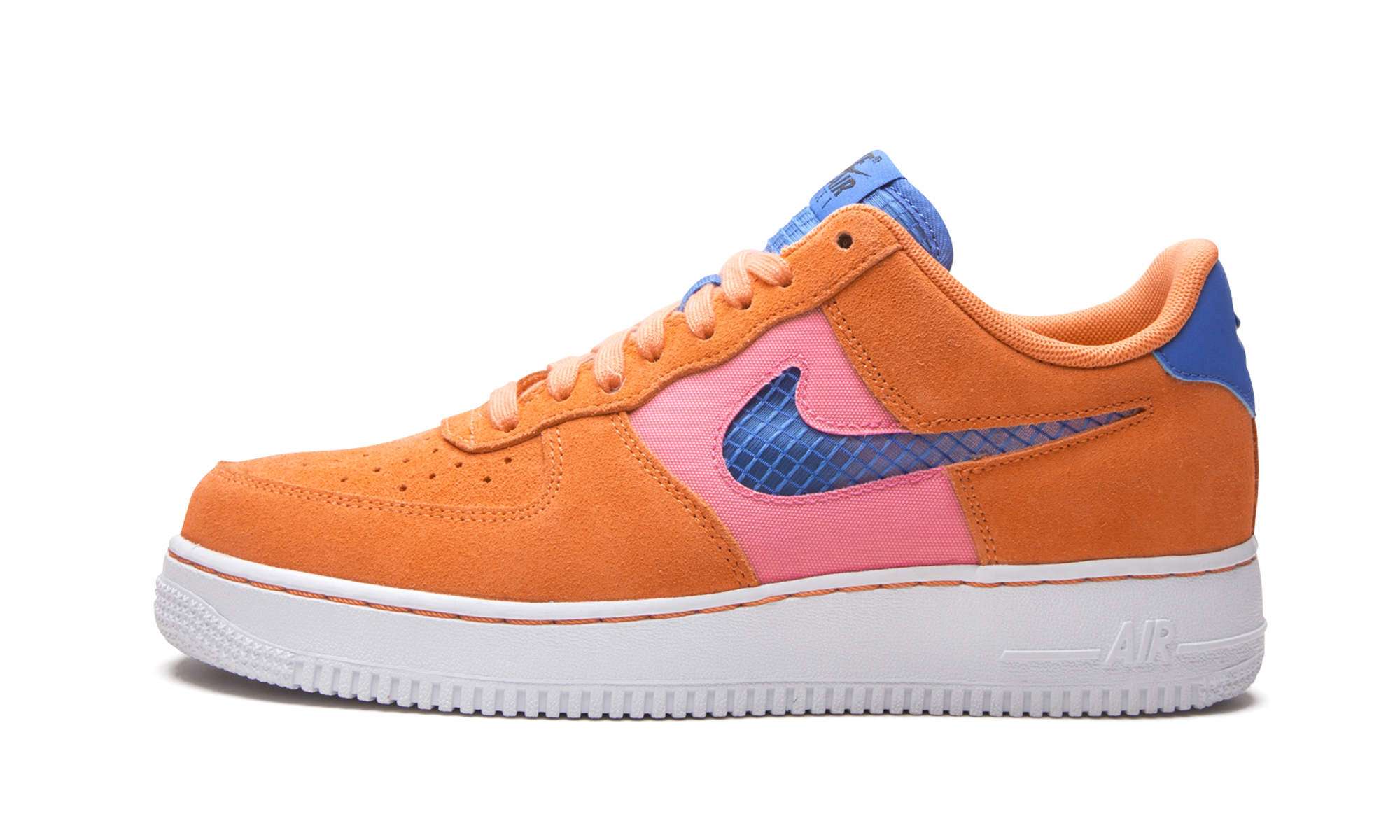 nike air force 1 low orange trance lotus pink pacific blue+CW7300-800+diagnol right view 1