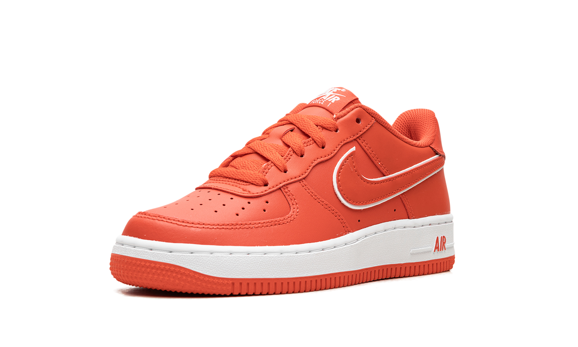 nike air force 1 low picante red gs+DX5805-600+left diagnol single view