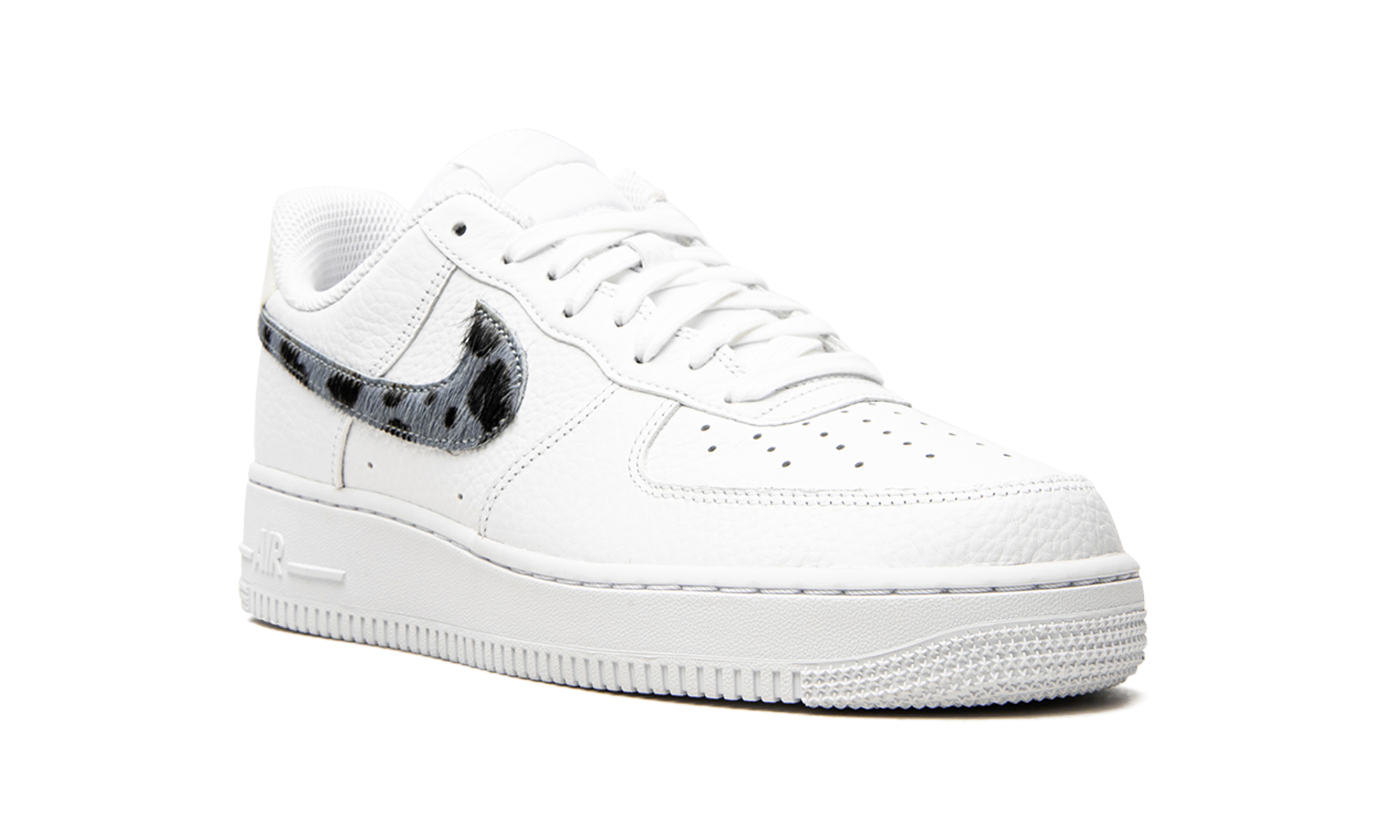 nike air force 1 low pony hair snakeskin midnight turquoise+CW7567-100+diagnol right view