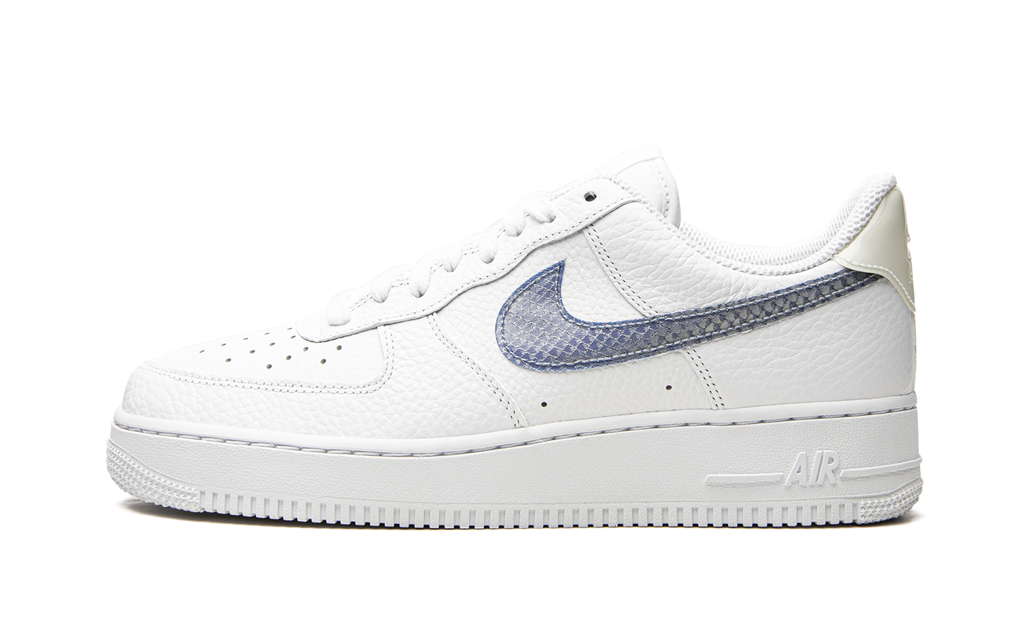 nike air force 1 low pony hair snakeskin midnight turquoise+CW7567-100+diagnol right view 1