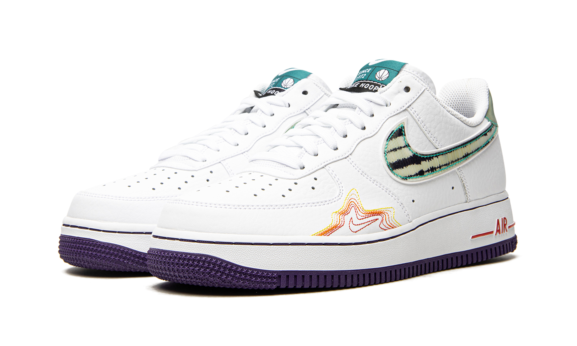 nike air force 1 low pregame pack music de aaron fox and brittney griner+CW6015-100+diagnol left view