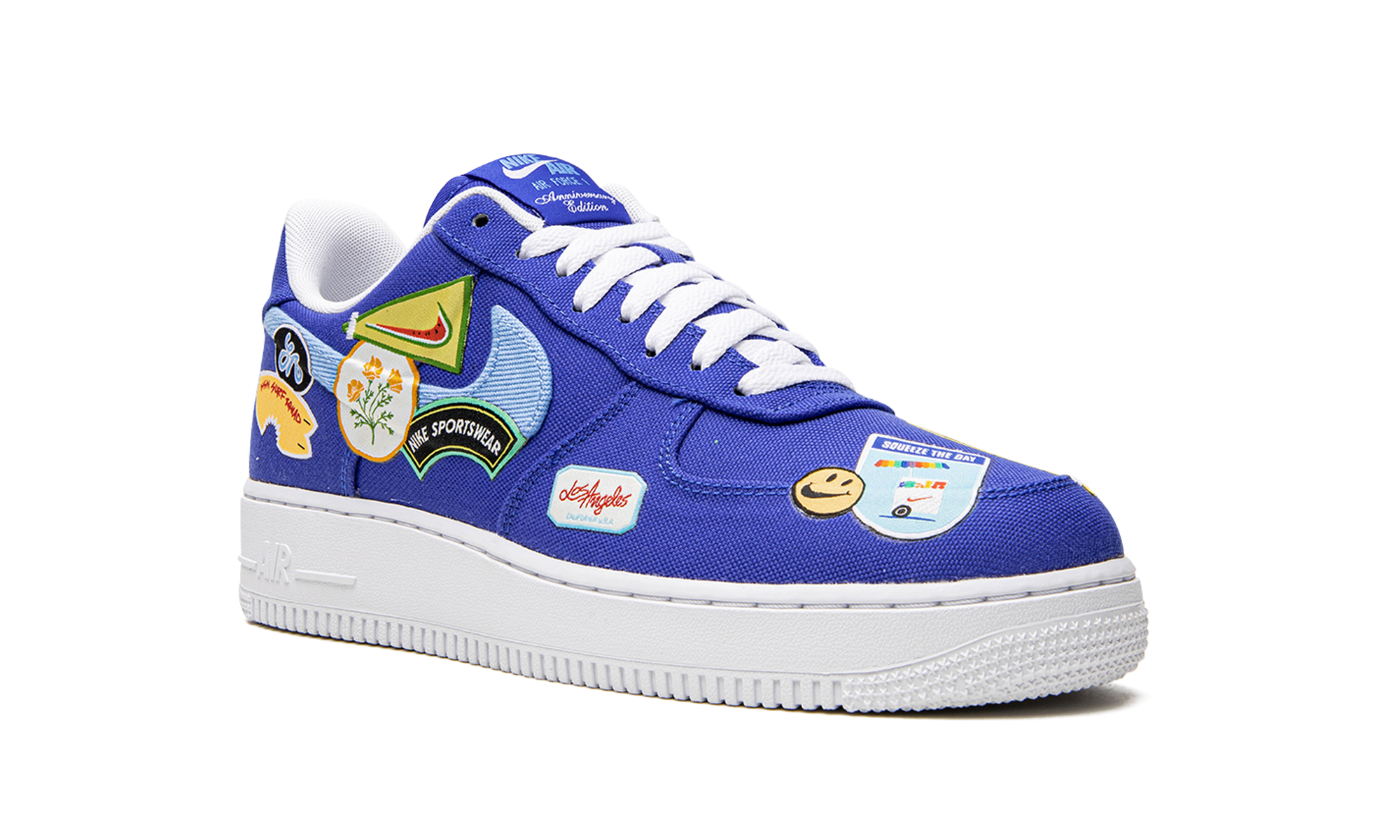 nike air force 1 low prm los angeles patched up+DX2304-400+diagnol right view