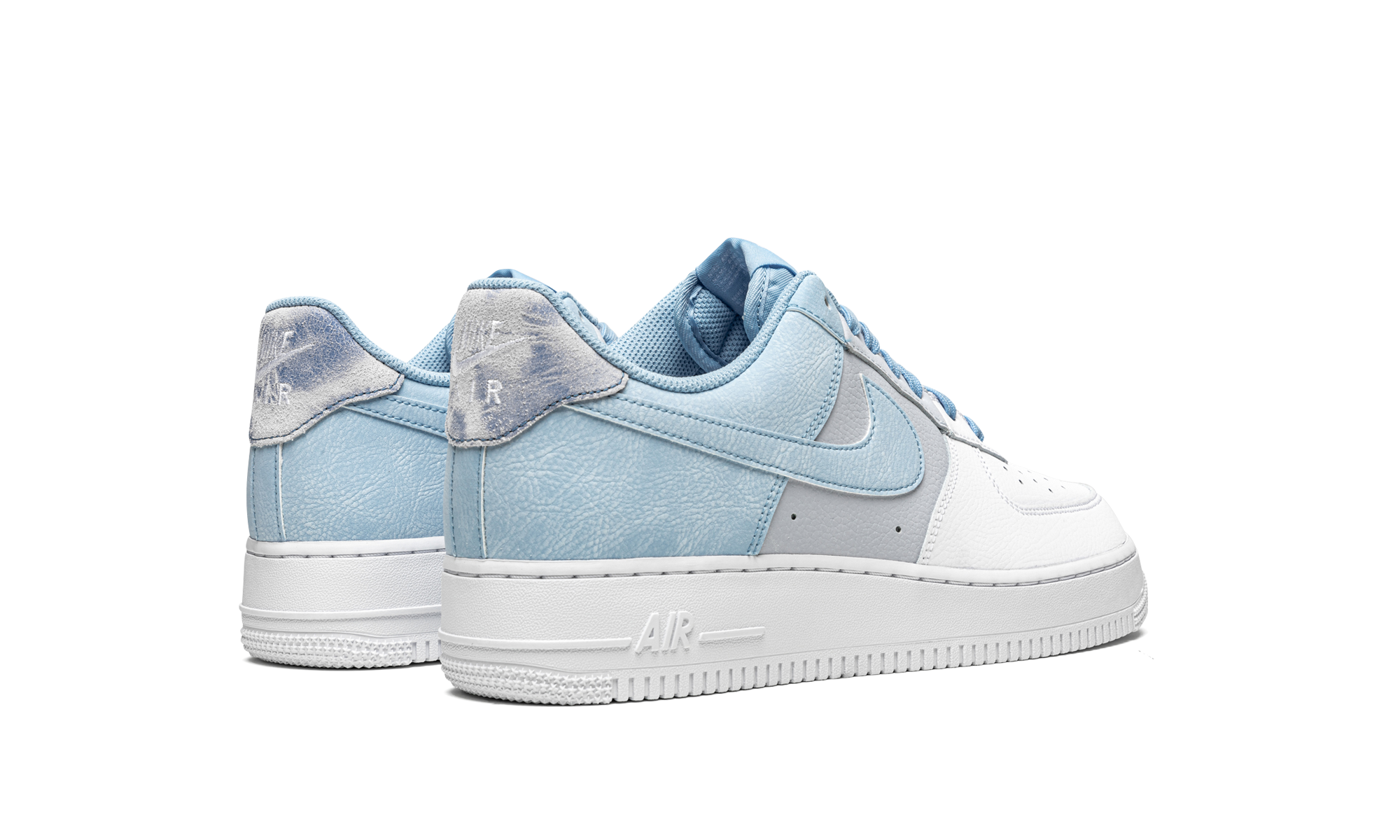 nike air force 1 low psychic blue+CZ0337-400+diagnol right behind view