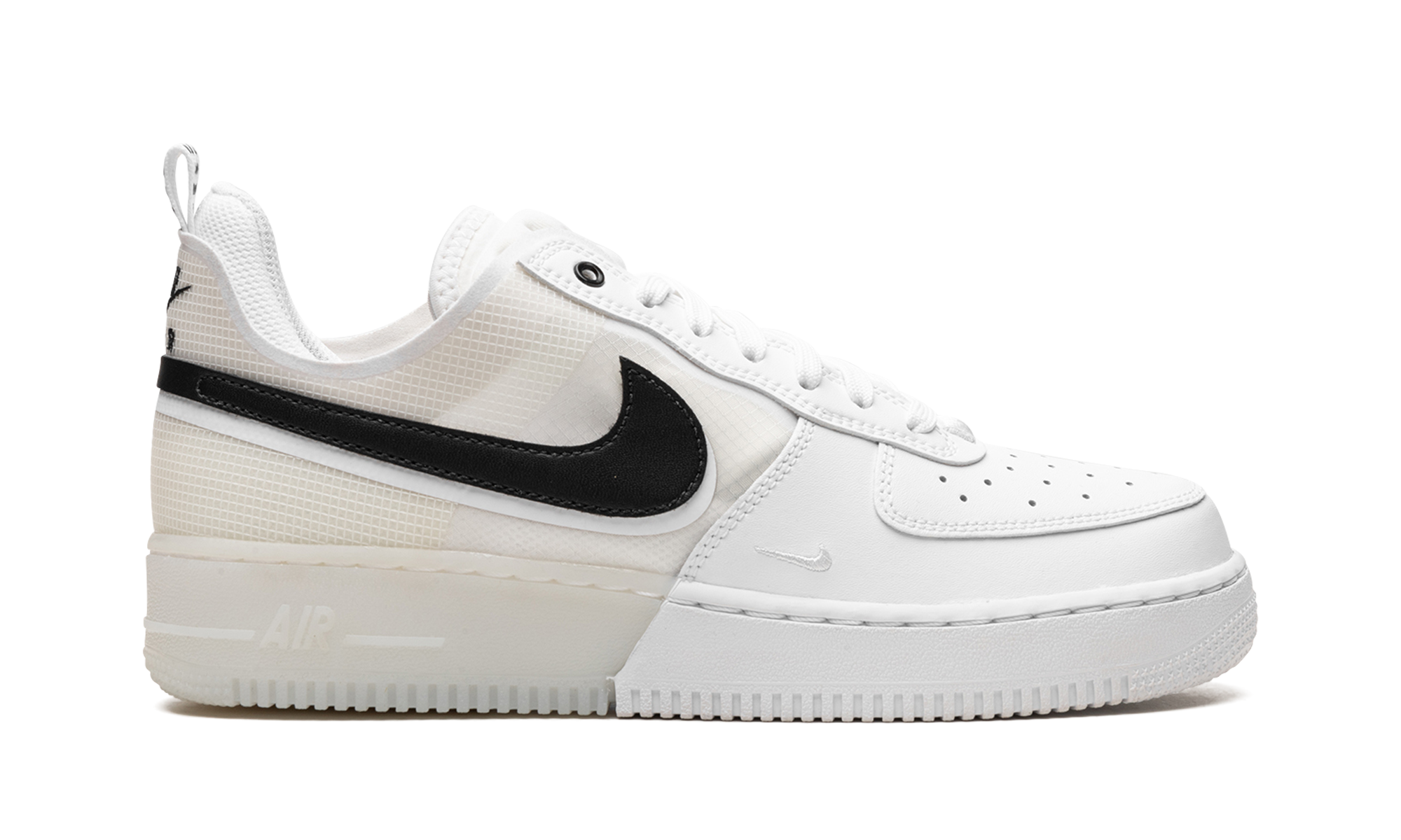 nike air force 1 low react white black+DV0808-101+right view