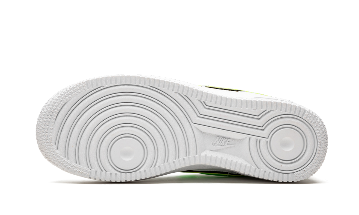nike air force 1 low removable swoosh white green strike gs+AR7446-100+bottom view