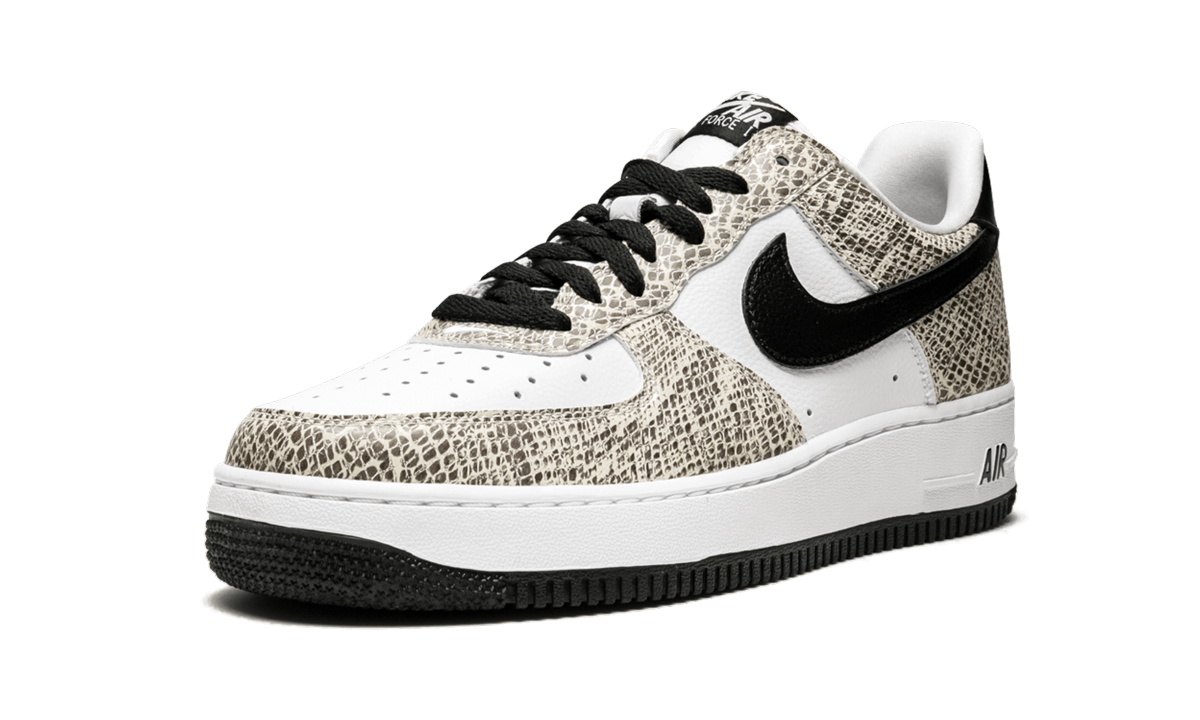 nike air force 1 low retro cocoa snake 2018+845053-104+left diagnol single view