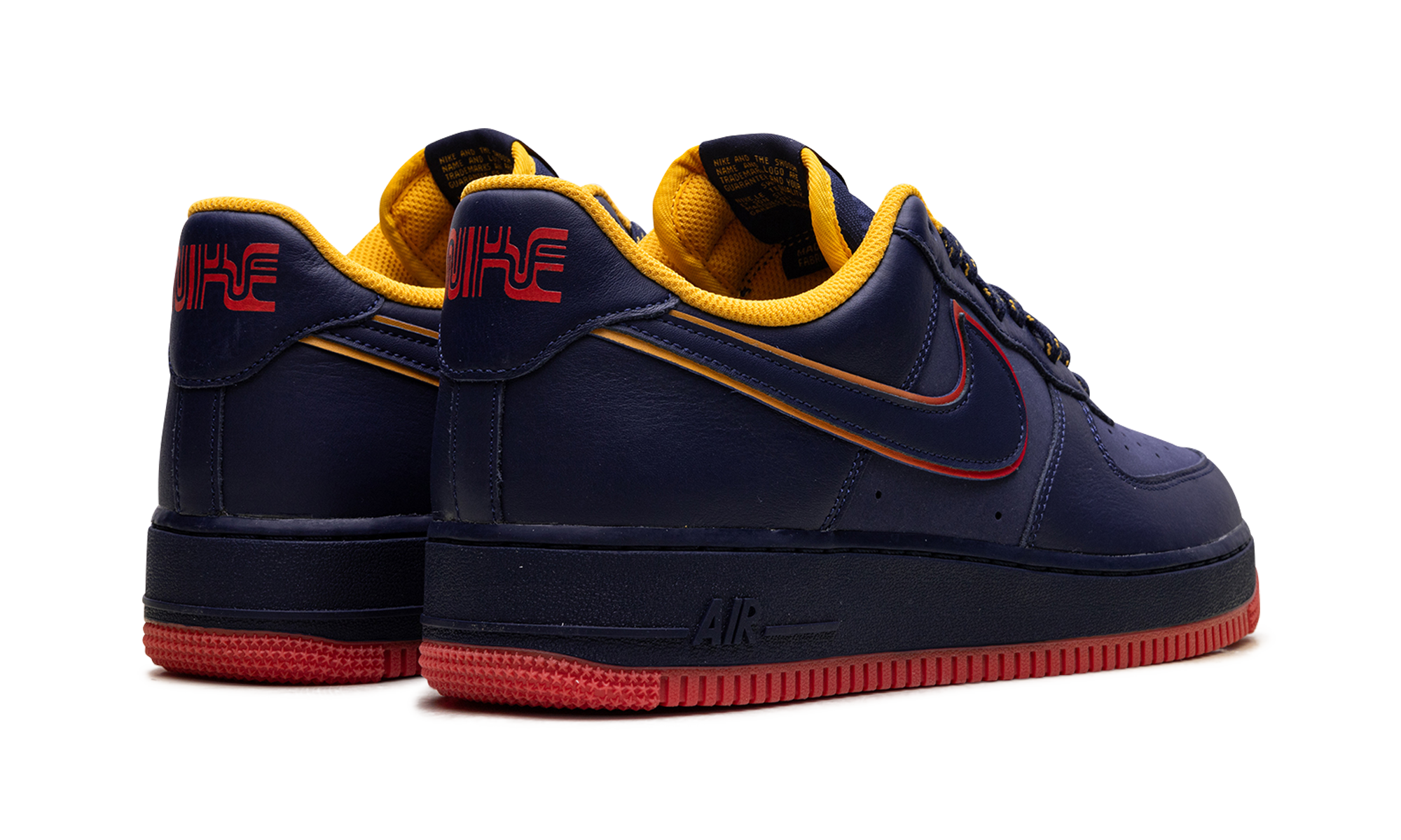 nike air force 1 low retro lettering+HV5752-410+diagnol right behind view