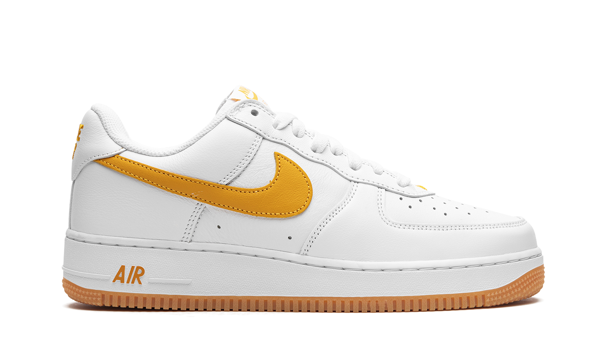 nike air force 1 low retro qs color of the month white university gold+FD7039-100+right view
