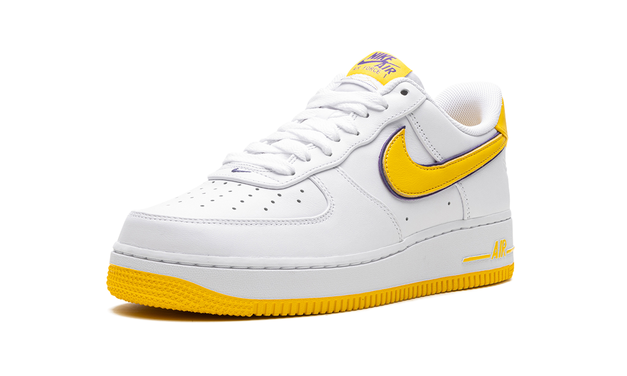 nike air force 1 low retro qs kobe bryant lakers home+FZ1151-100+left diagnol single view