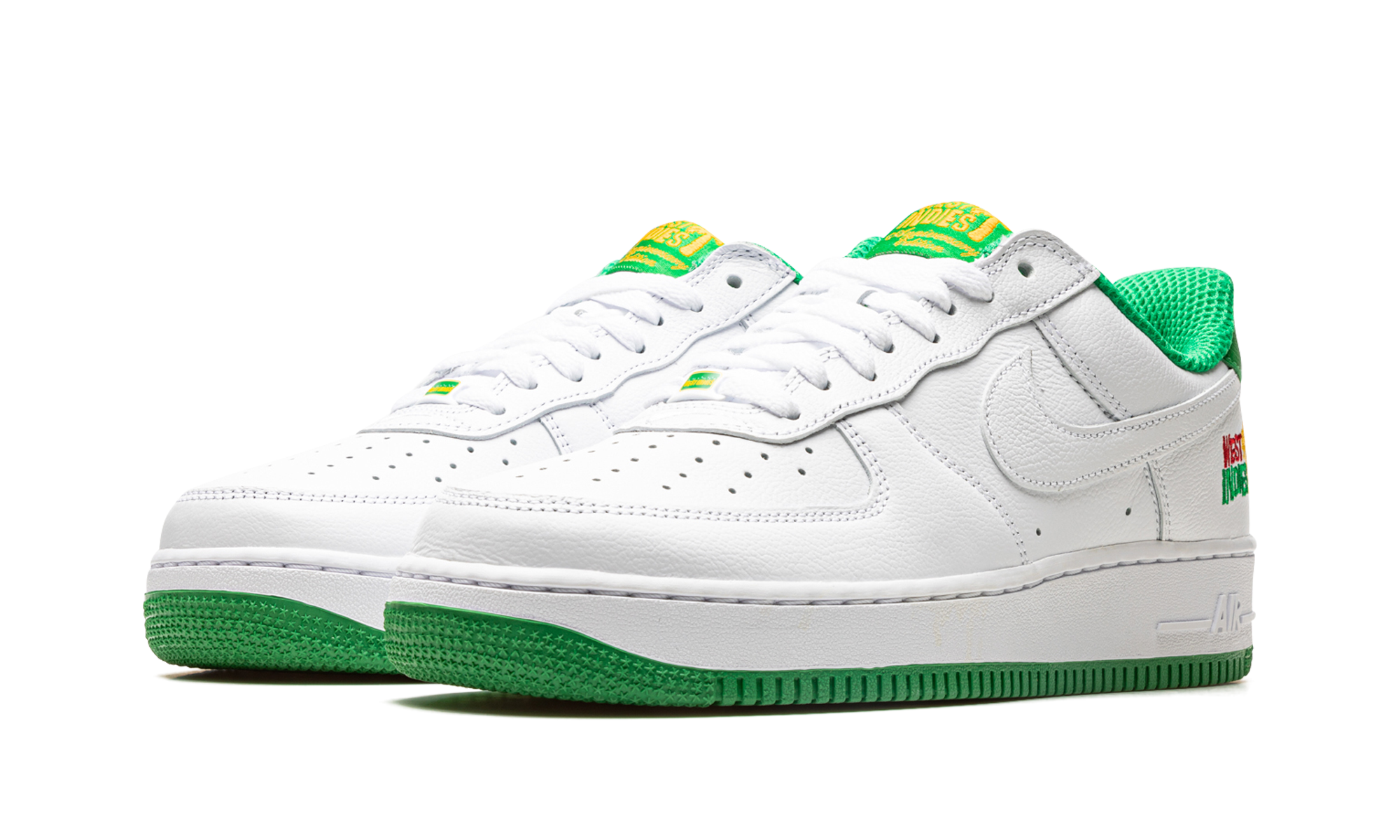 nike air force 1 low retro qs west indies 2022+DX1156-100+diagnol left view