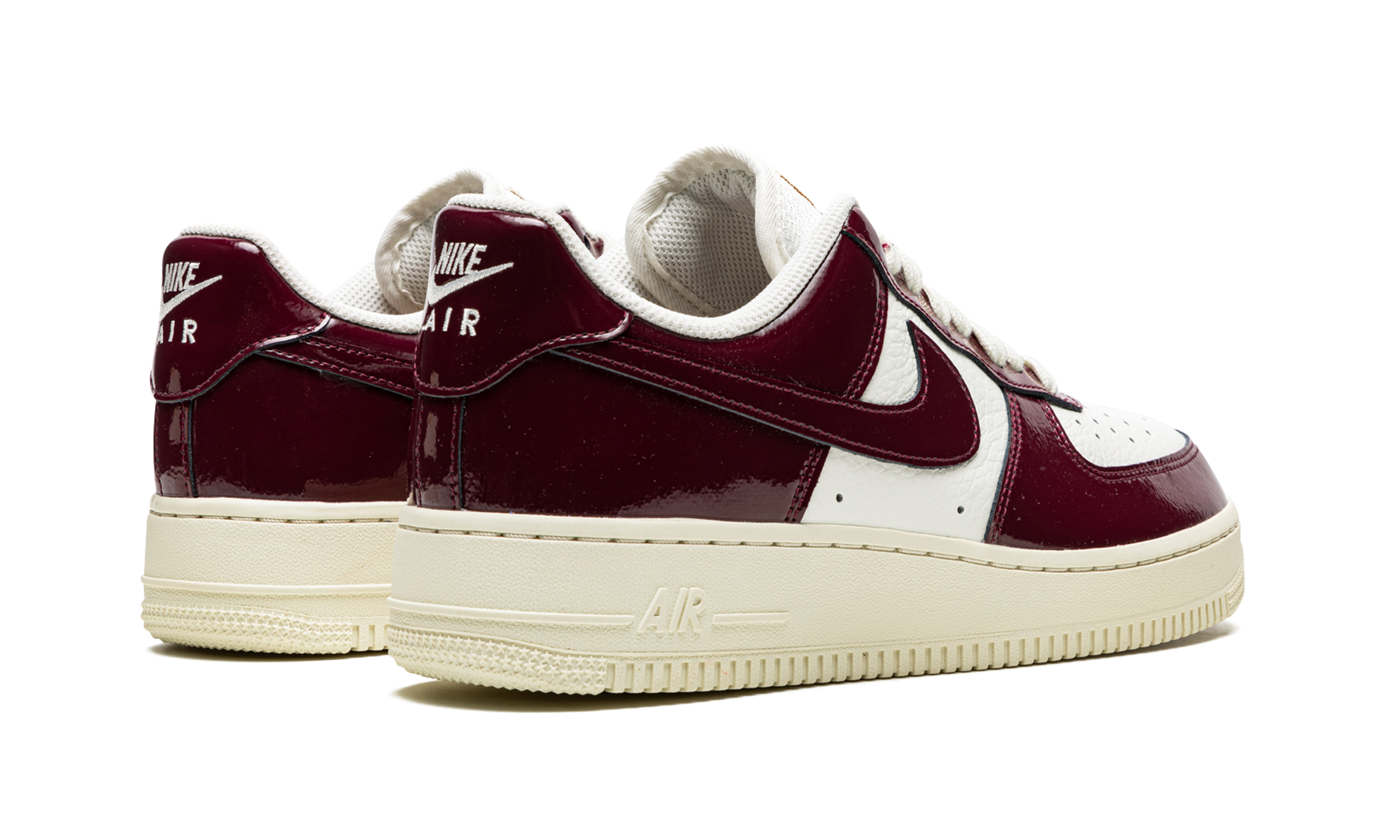 nike air force 1 low roman empire dark beetroot women s+DQ8583-100+diagnol right behind view