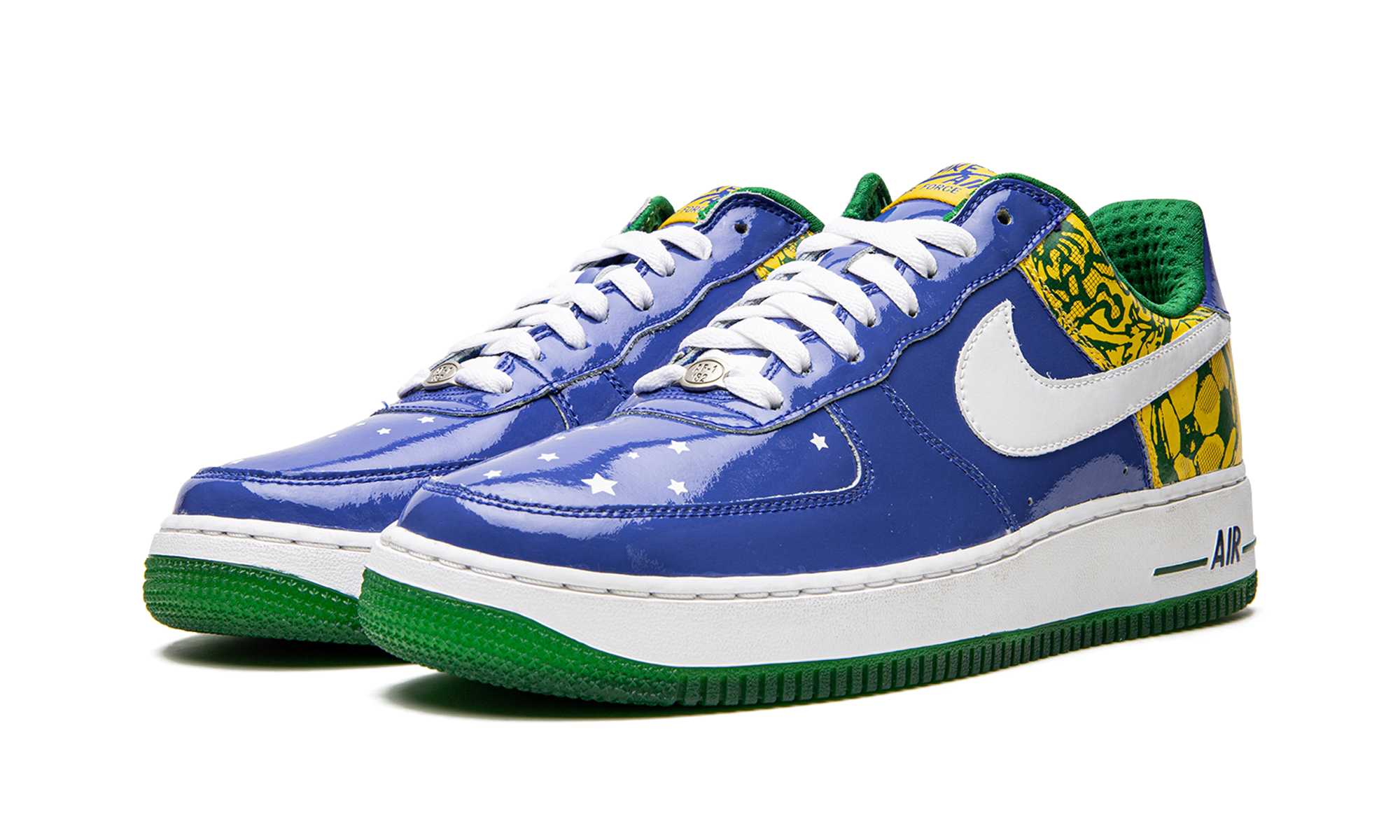 nike air force 1 low ronaldinho+313983-411+diagnol left view