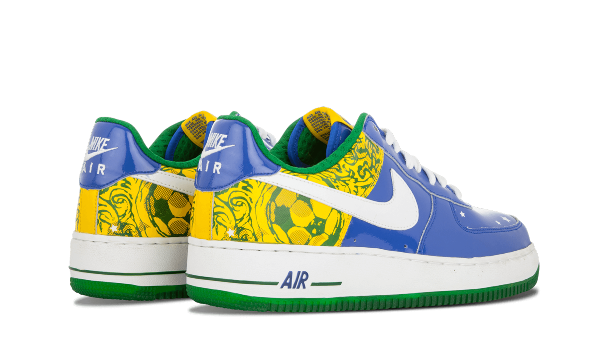 nike air force 1 low ronaldinho+313983-411+left diagnol single view