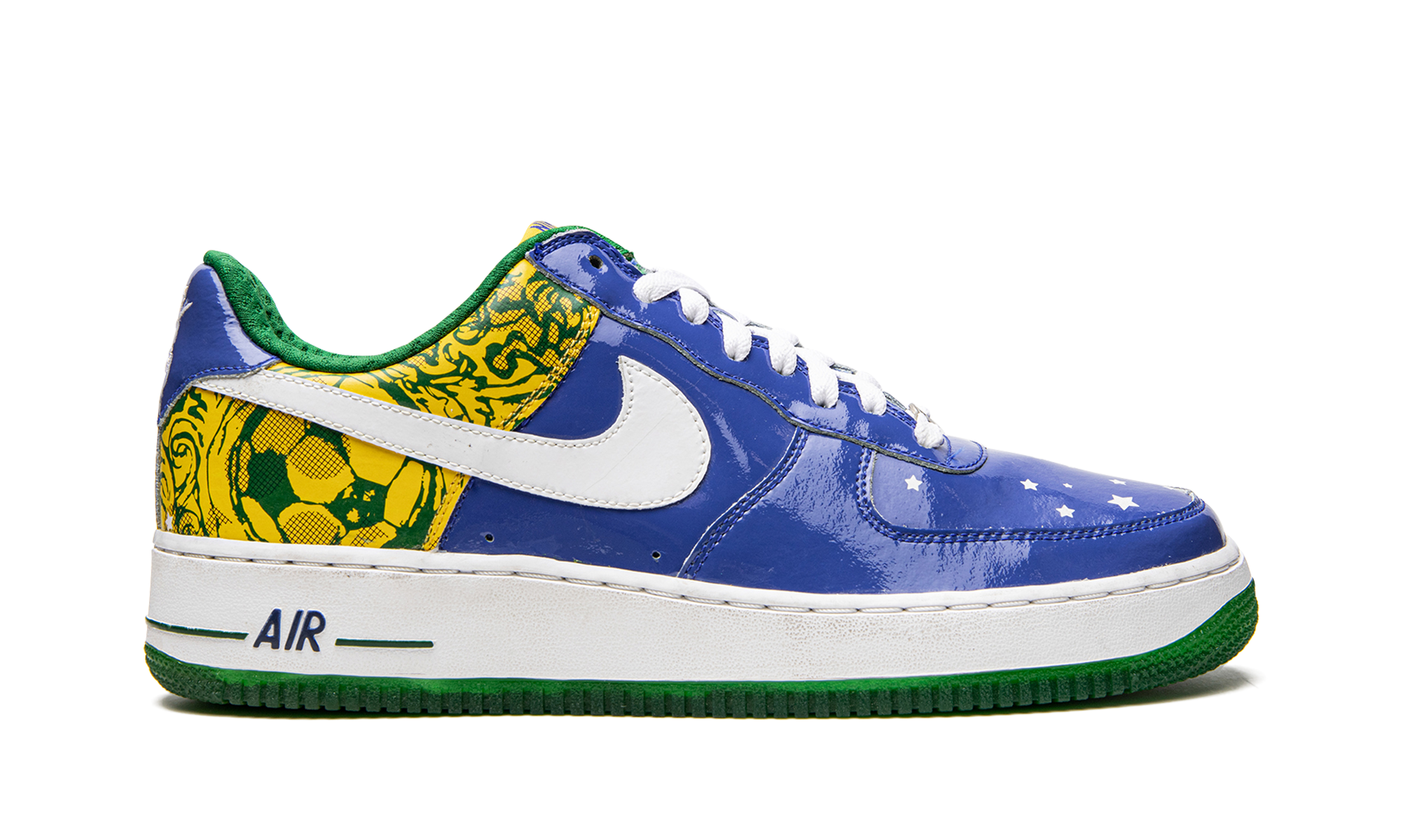 nike air force 1 low ronaldinho+313983-411+diagnol right view