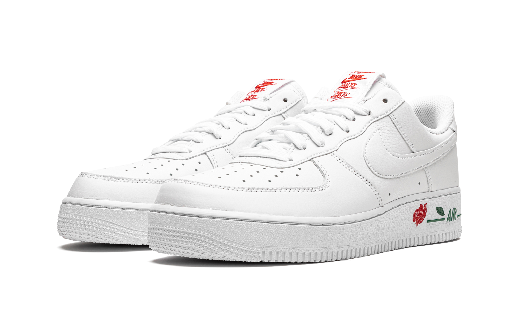 nike air force 1 low rose white+CU6312-100+diagnol left view