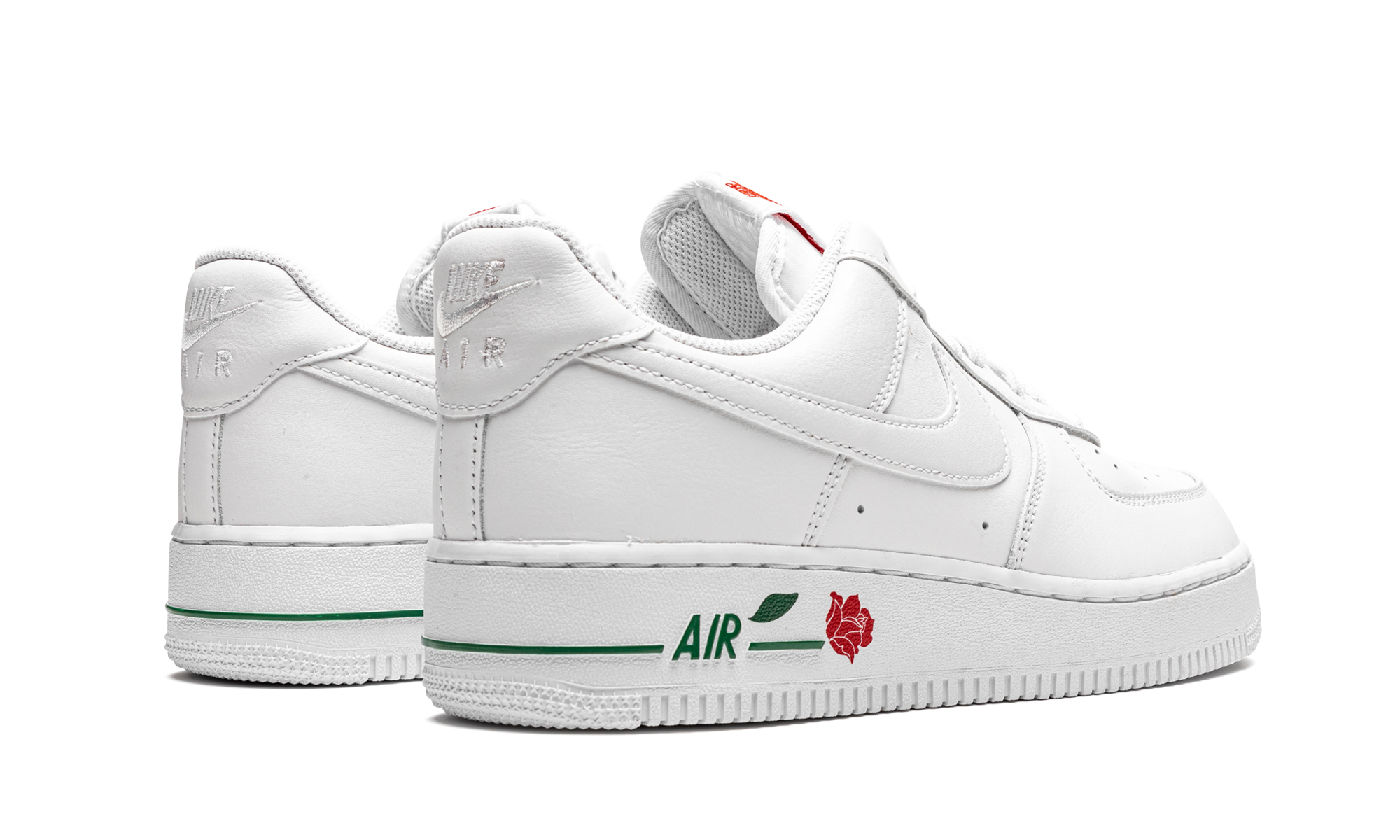 nike air force 1 low rose white+CU6312-100+diagnol right behind view