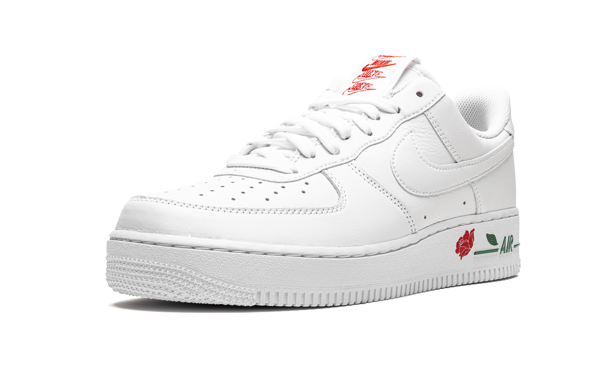 nike air force 1 low rose white+CU6312-100+left diagnol single view