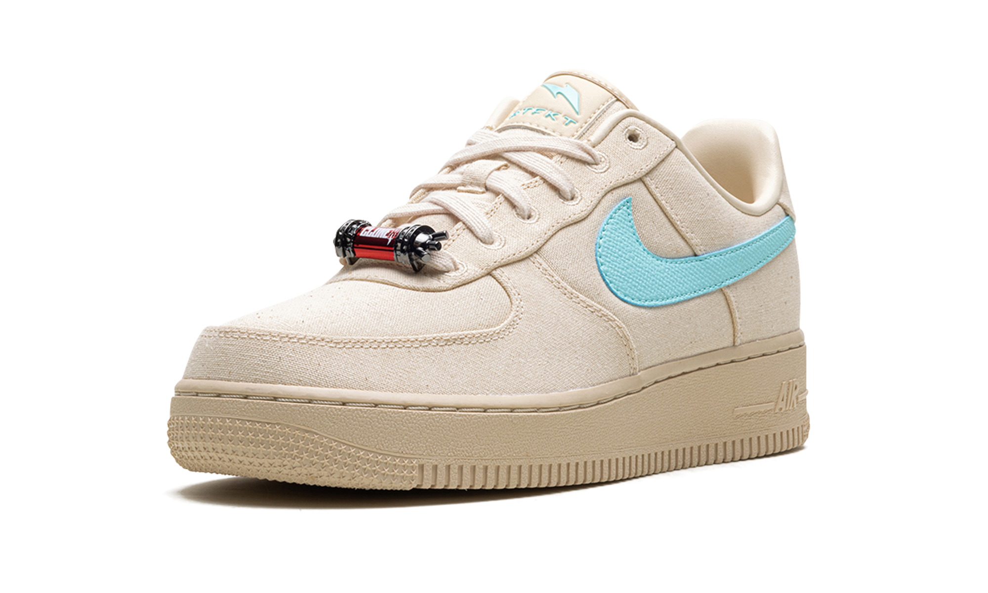 nike air force 1 low rtfkt clone x human edition of 1782+FQ3954-100+left diagnol single view