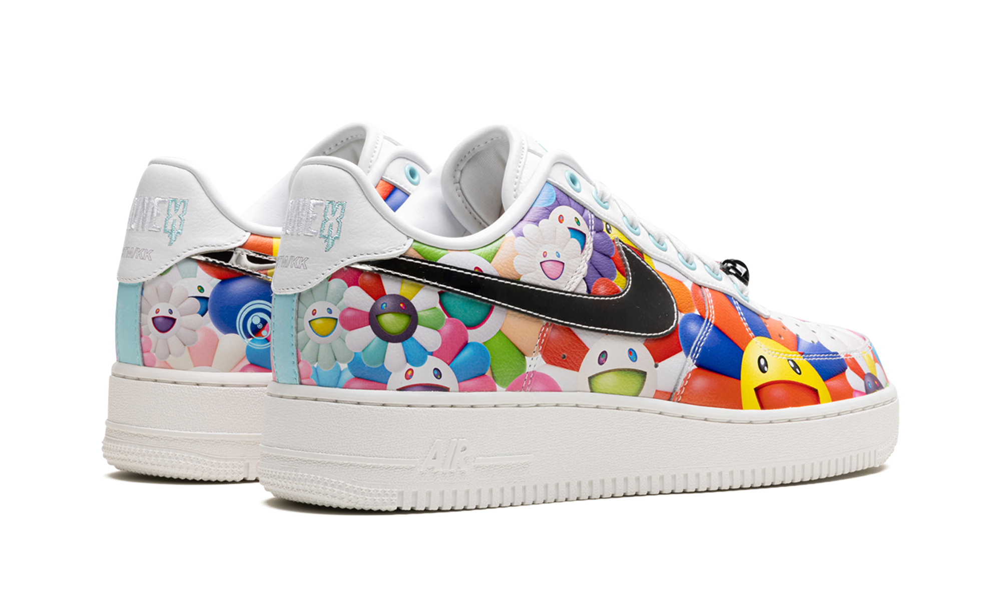 nike air force 1 low rtfkt clone x murakami drip edition of 3815+FQ4051-900+diagnol right behind view