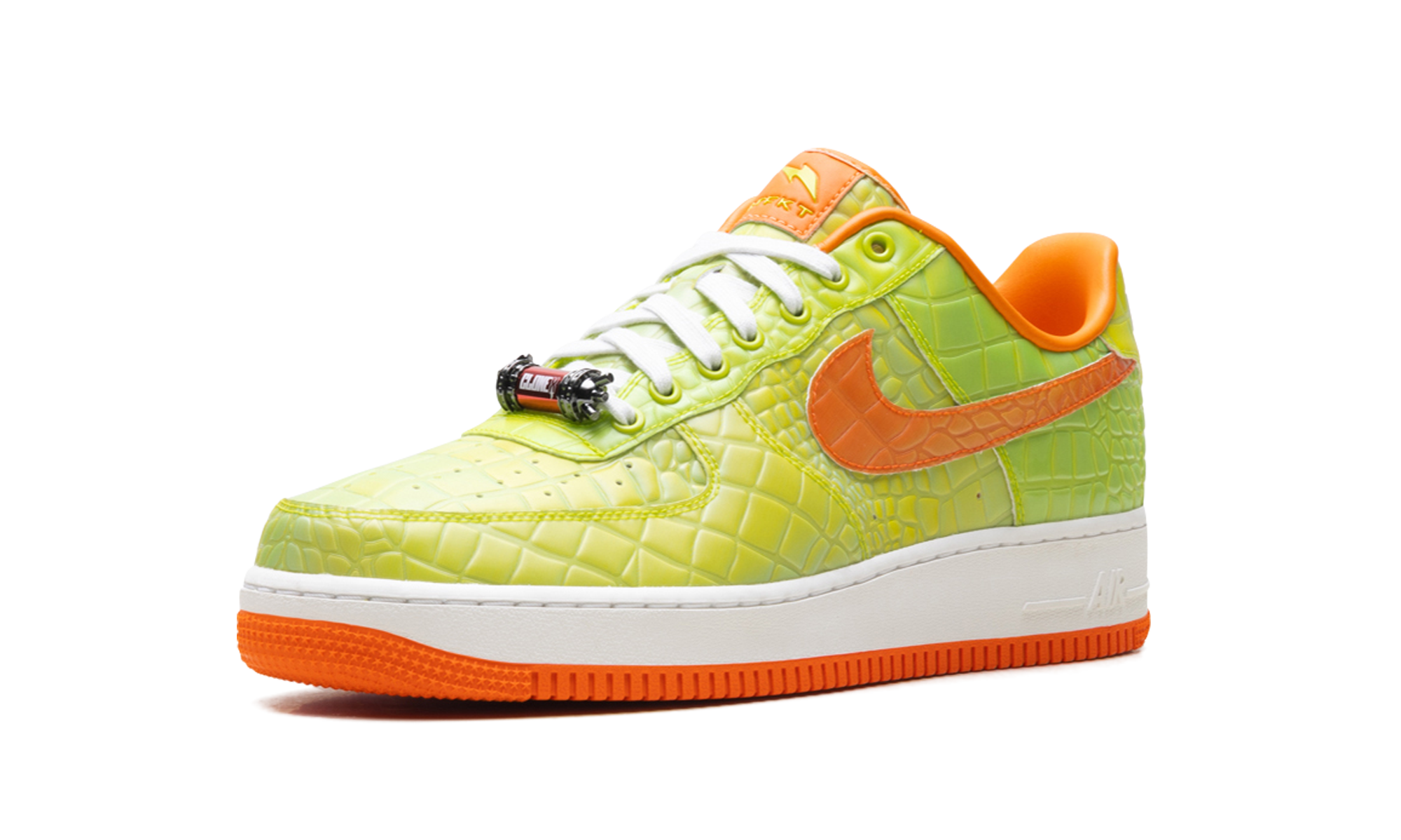 nike air force 1 low rtfkt clone x reptile edition of 381+FQ4047-300+diagnol left view