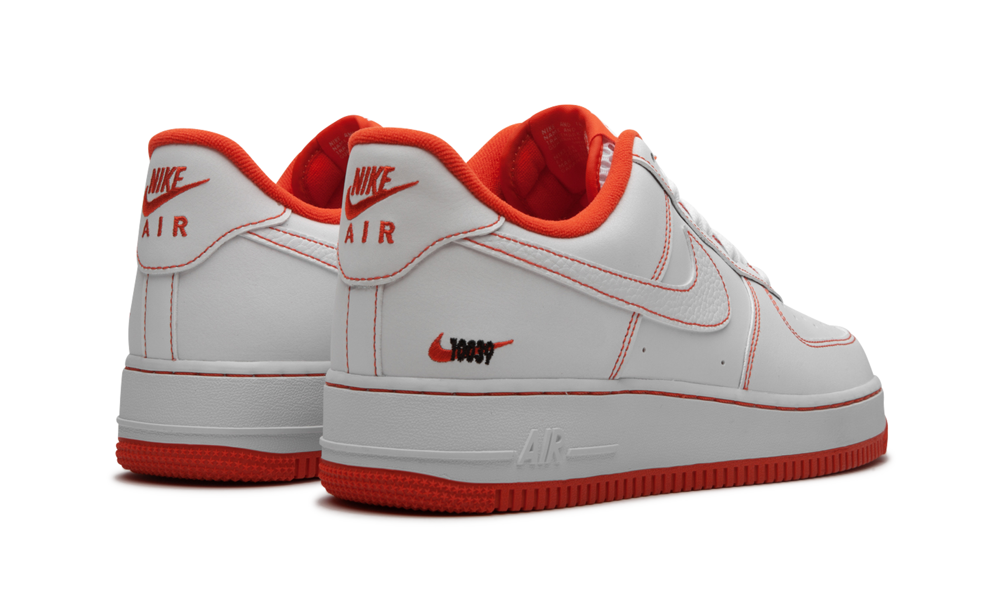 nike air force 1 low rucker park 2020+CT2585-100+diagnol right behind view