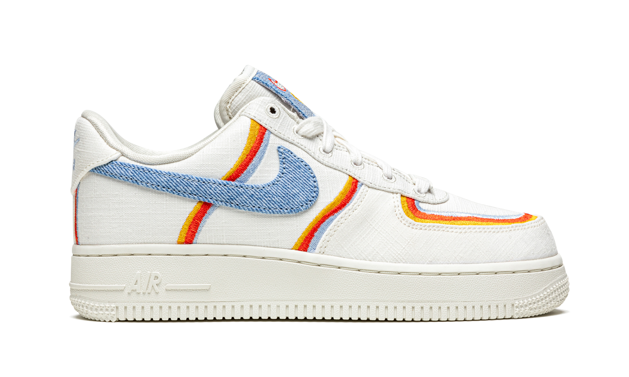 nike air force 1 low sail denim swoosh women s+DJ4655-133+right view