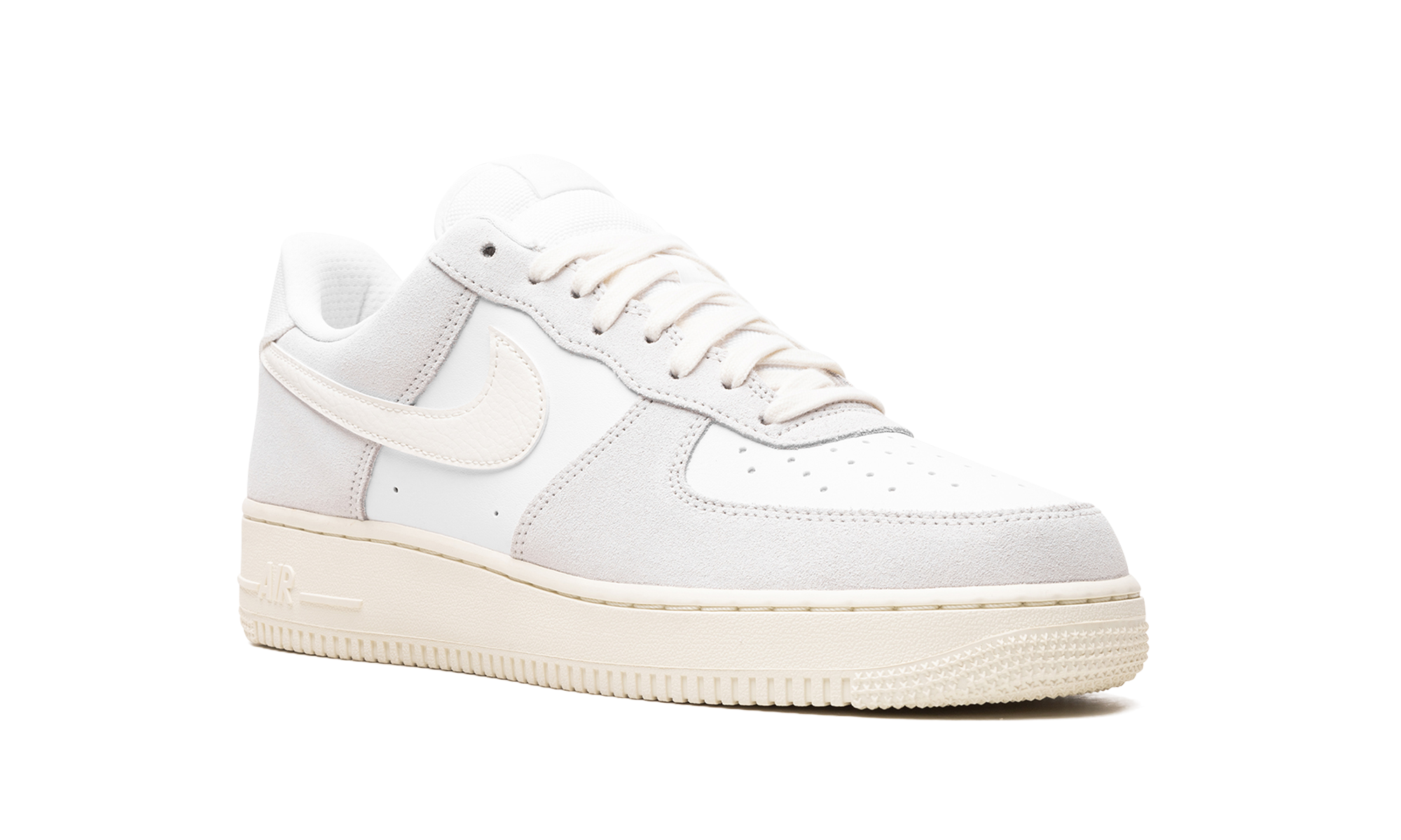 nike air force 1 low sail platinum tint+CW7584-100+diagnol right view