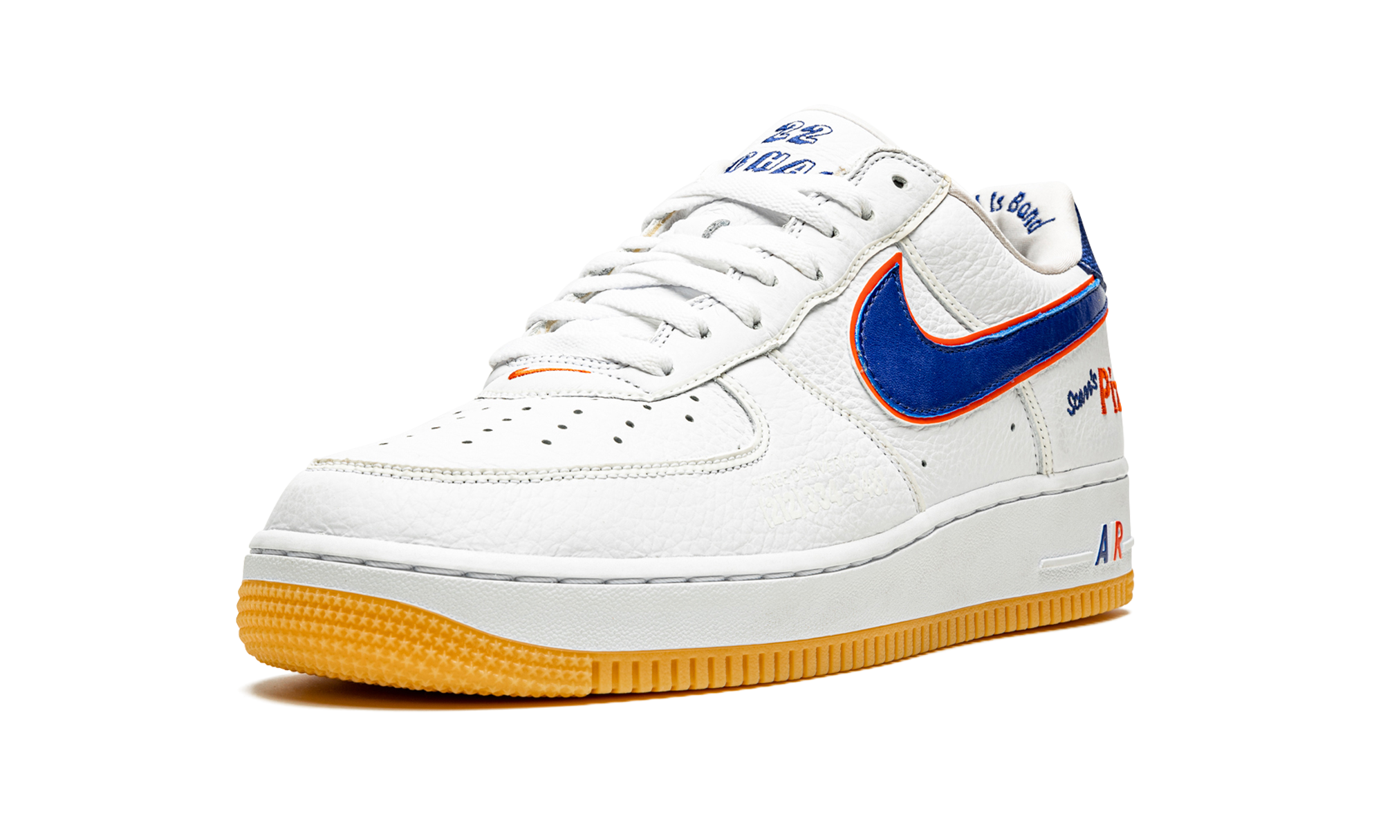 nike air force 1 low scarr s pizza+CN3424-100+left diagnol single view