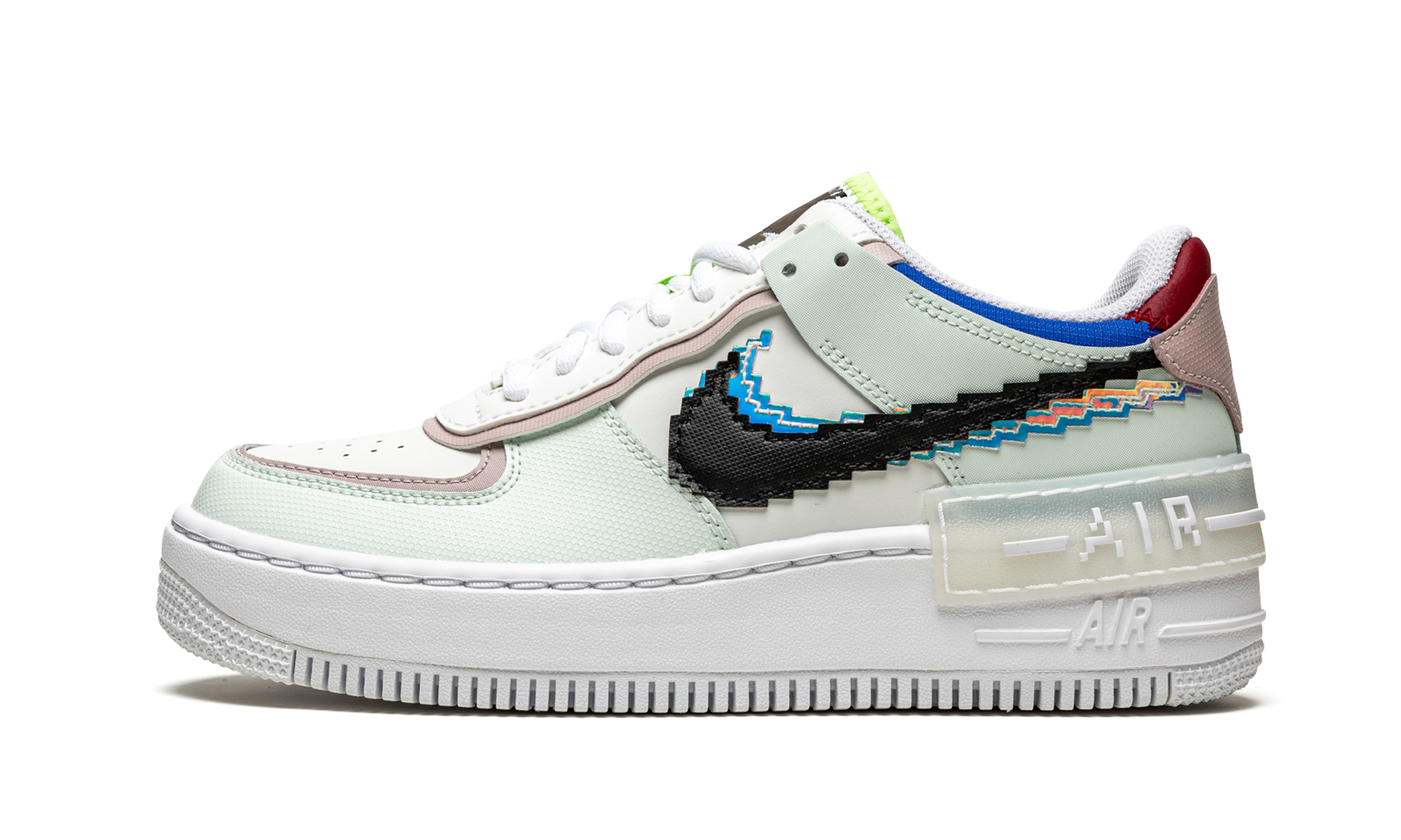 nike air force 1 low shadow 8 bit barely green women s+CV8480-300+diagnol right view 2