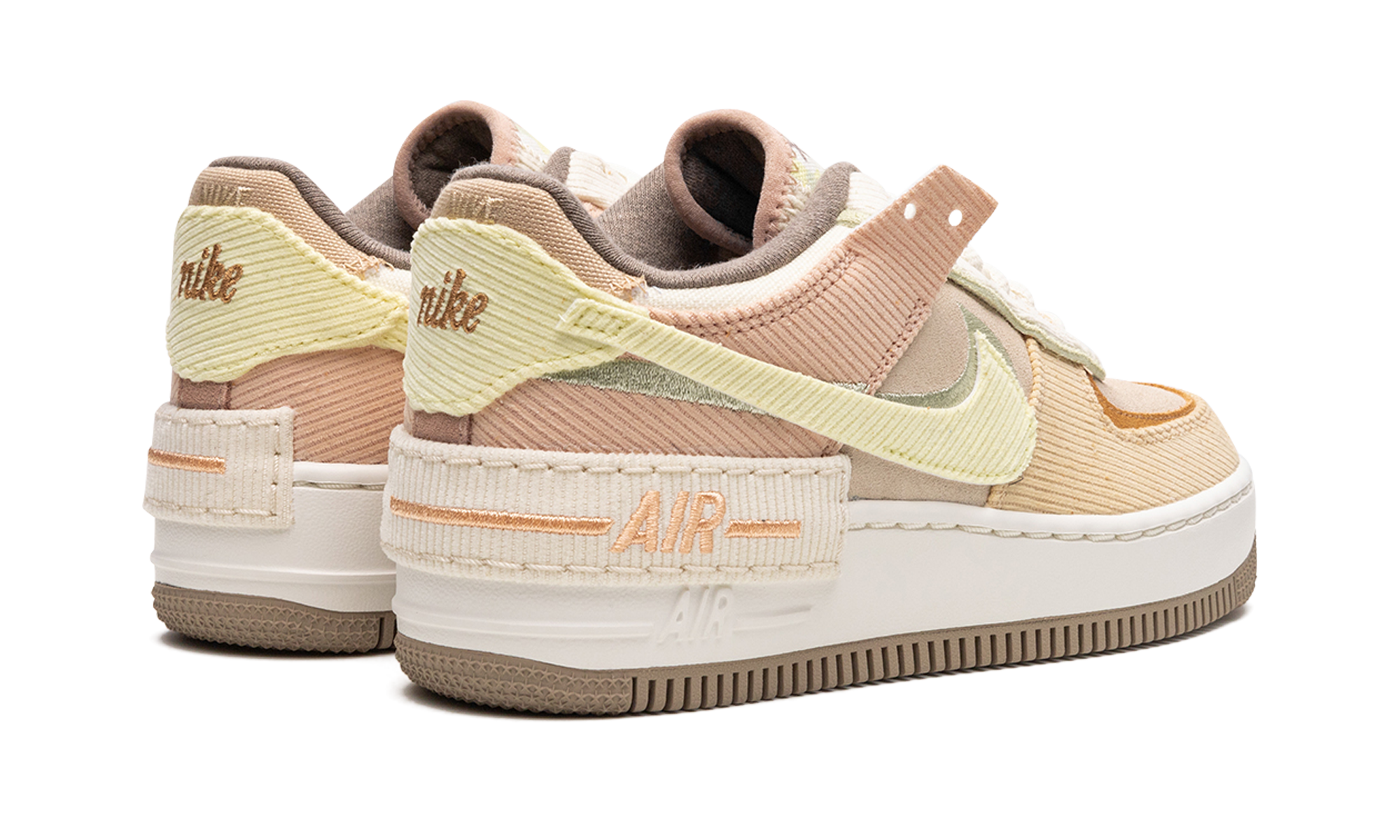 nike air force 1 low shadow coconut milk coudroy women s+DQ5075-187+diagnol right behind view