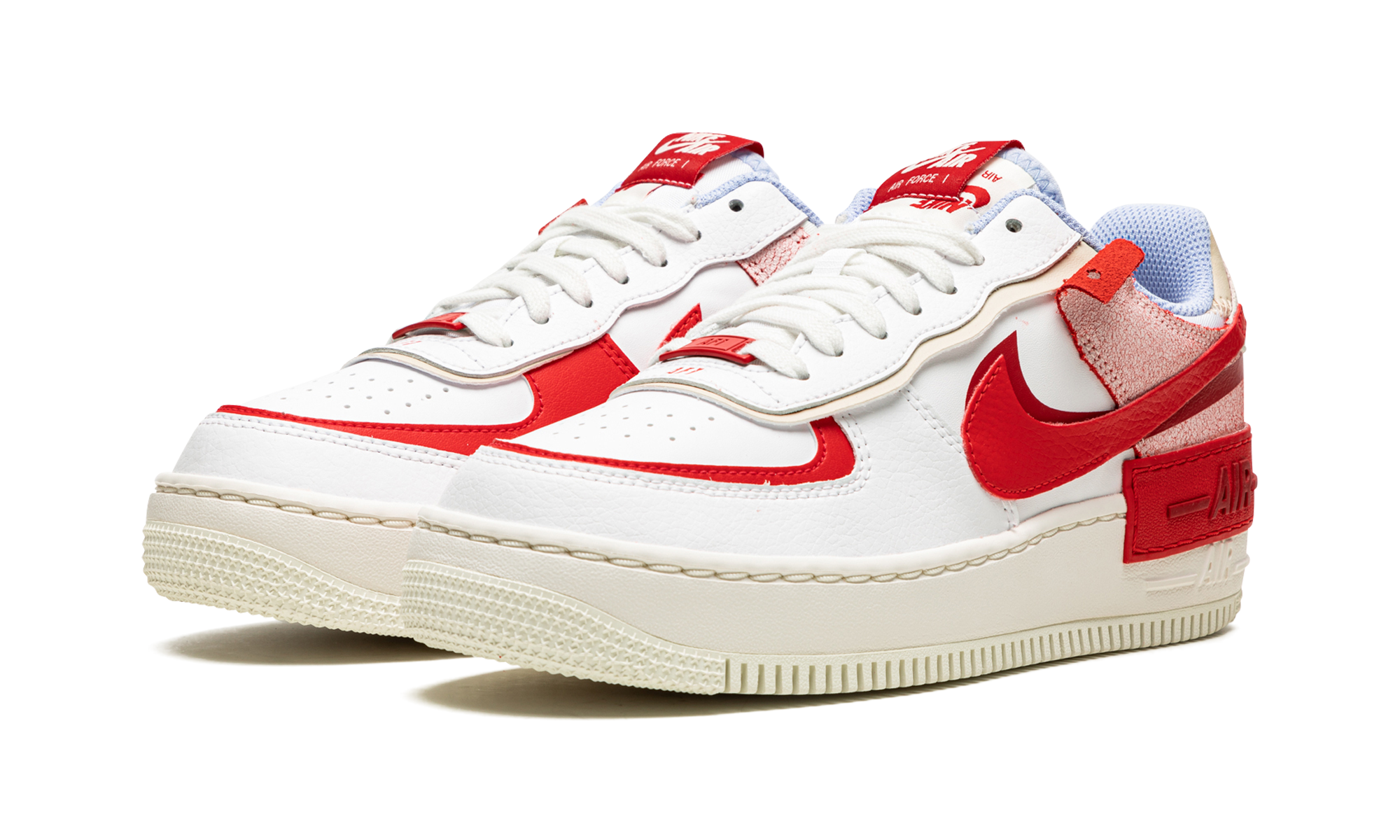 nike air force 1 low shadow cracked leather women s+CI0919-108+diagnol left view