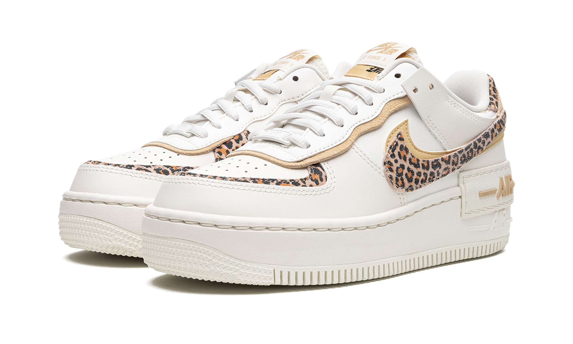 nike air force 1 low shadow leopard women s+CI0919-120+diagnol left view