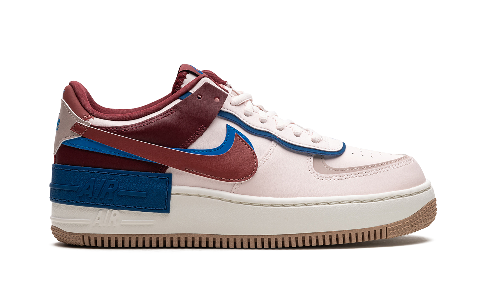 nike air force 1 low shadow light soft pink team red blue women s+CI0919-601+right view