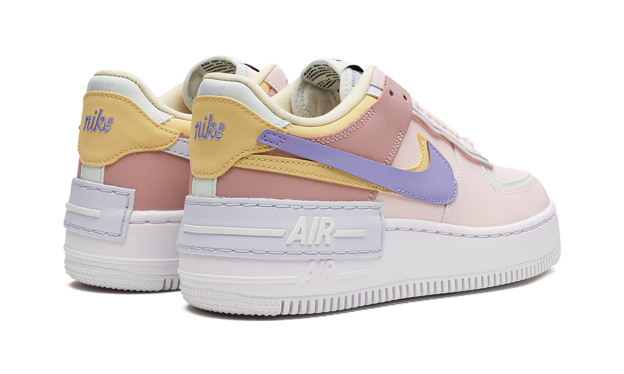 nike air force 1 low shadow light soft pink women s+CI0919-600+diagnol right behind view